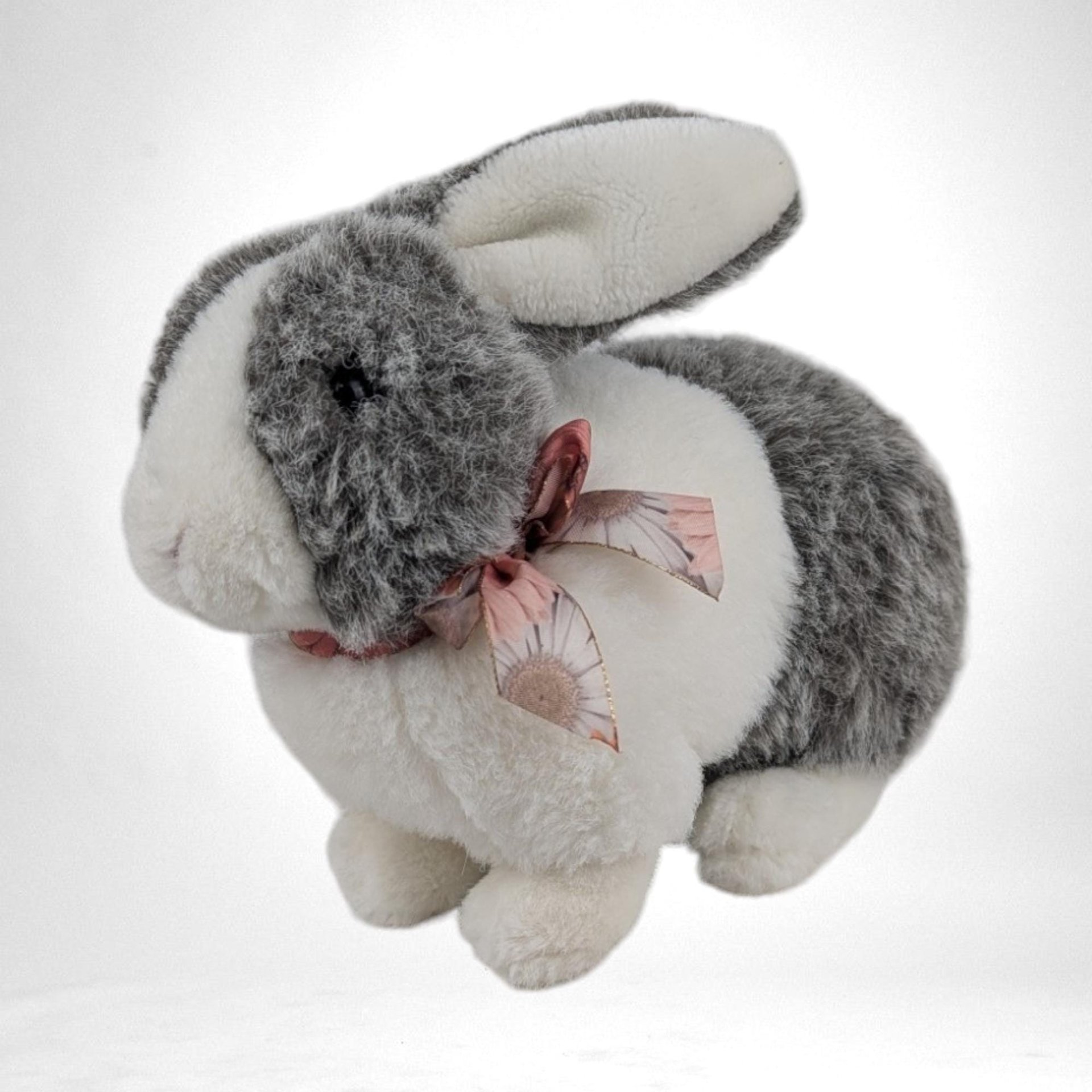 1993 Gund Gray and White Plush Bunny