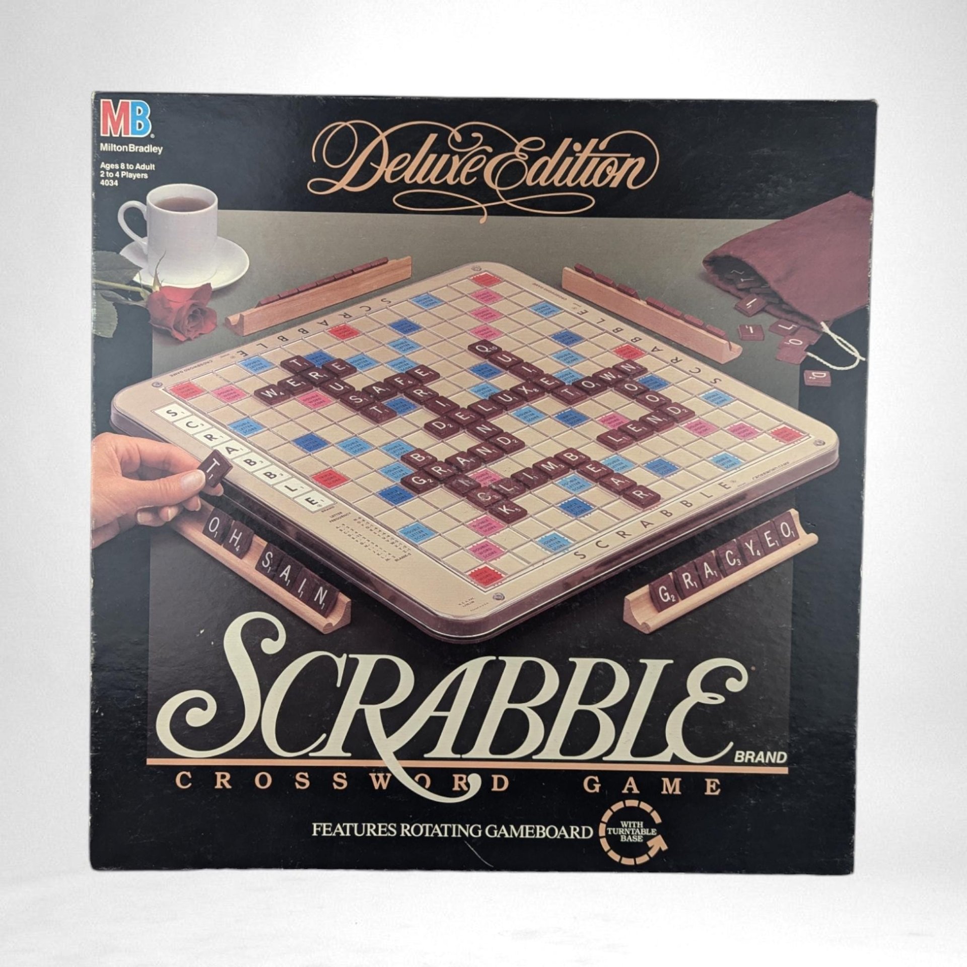 Vintage 1989 Scrabble Deluxe Edition - Turntable Board, Complete Set, Excellent Condition