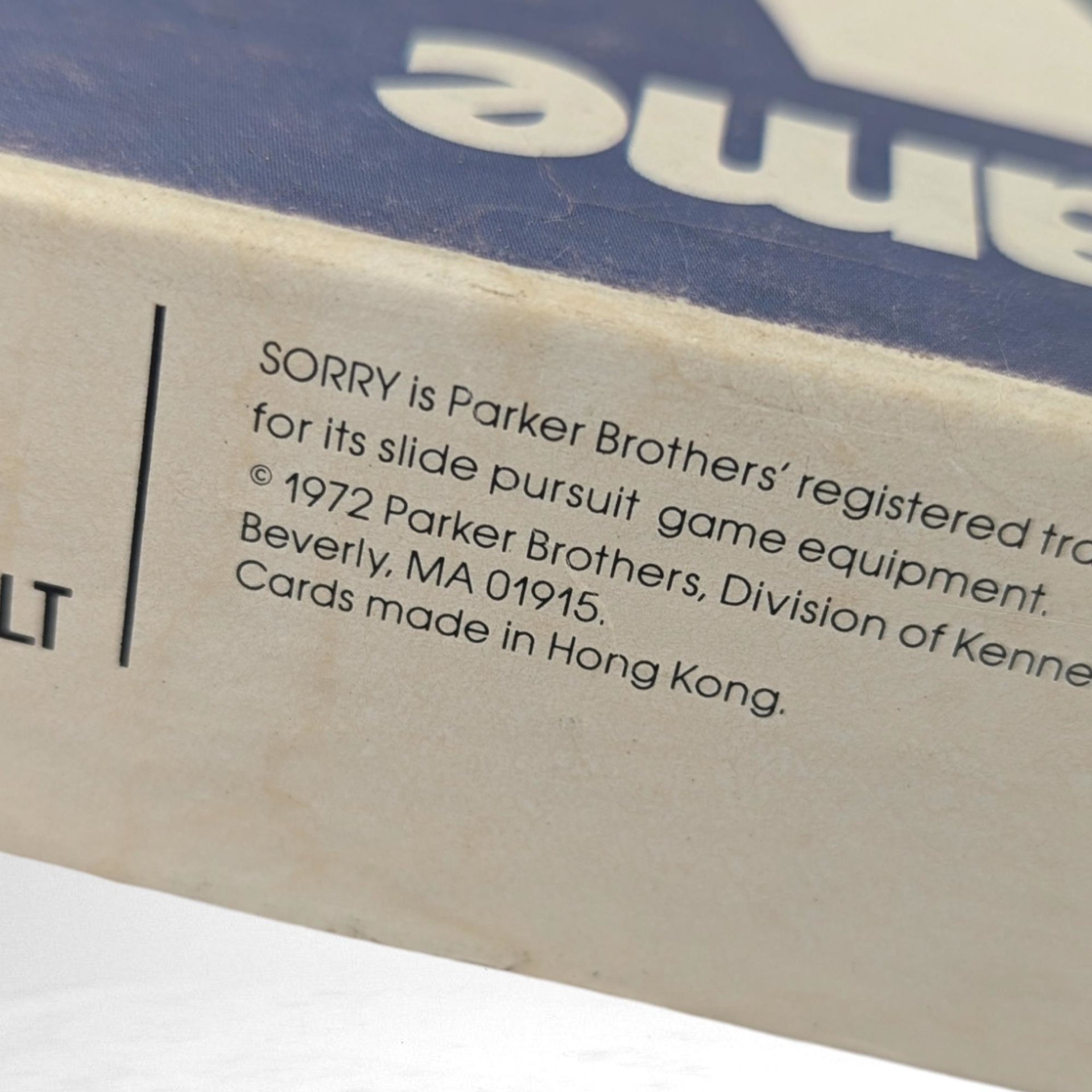 Vintage 1972 Sorry! Board Game by Parker Brothers - Classic Family Game - Missing One Pawn