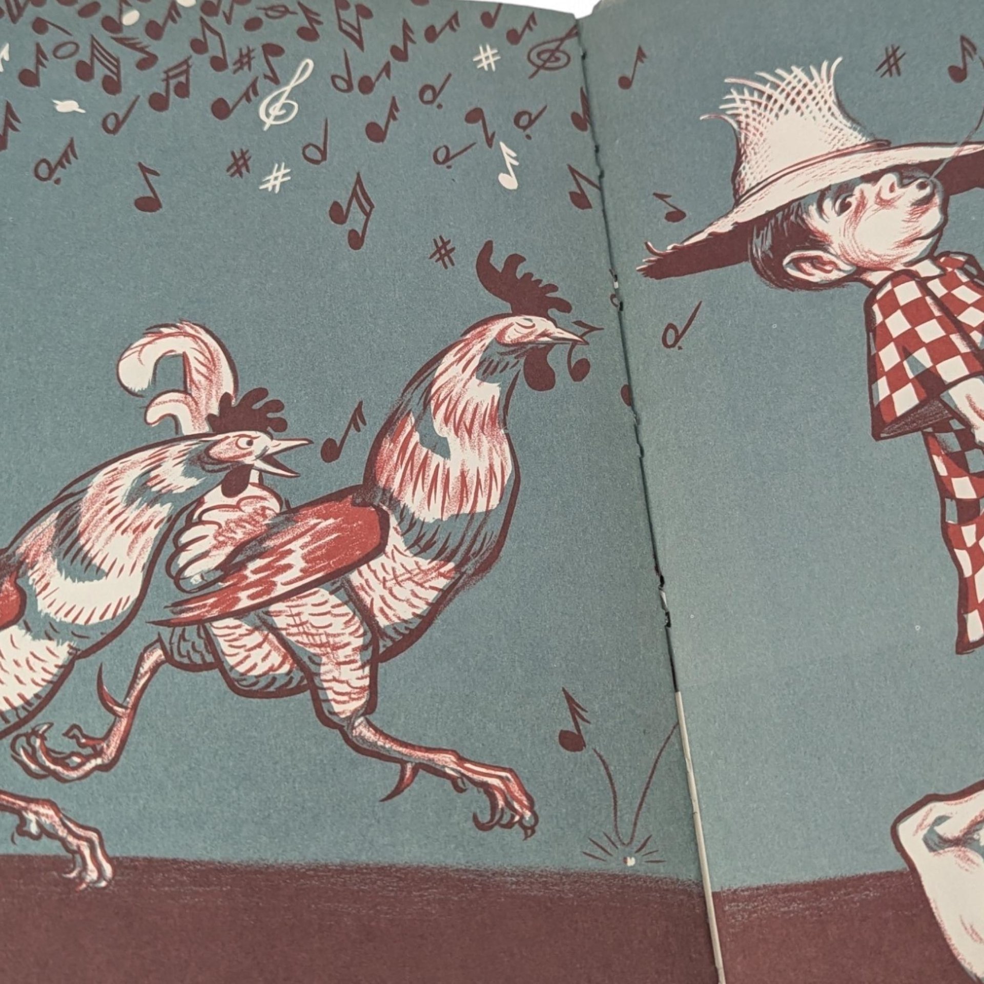 1953 Journey Cake, Ho! by Ruth Sawyer, Illustrated by Robert McCloskey - Vintage Children's Book - Hardcover Book - Mid-Century Kids Book