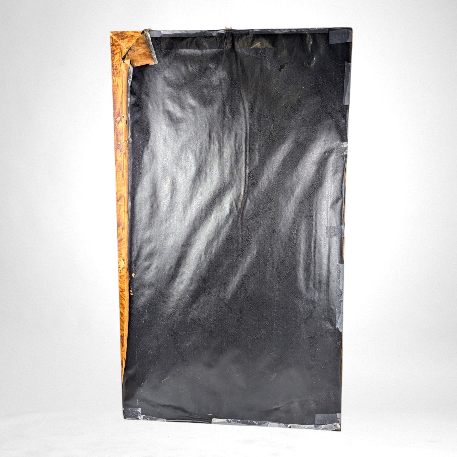 Vintage Framed Persian Painting on Leather | Unique Wall Art | 26.25 x 15"