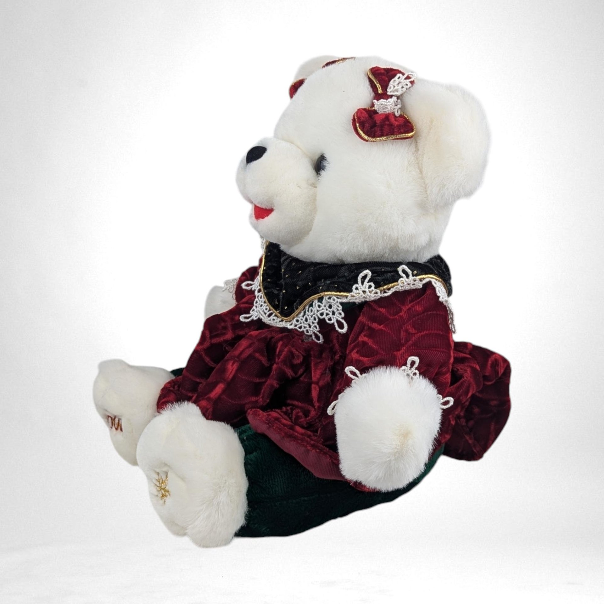 2002 Dandee Snowflake Girl Christmas Plush Bear 14" | Holiday Decor | Collectible