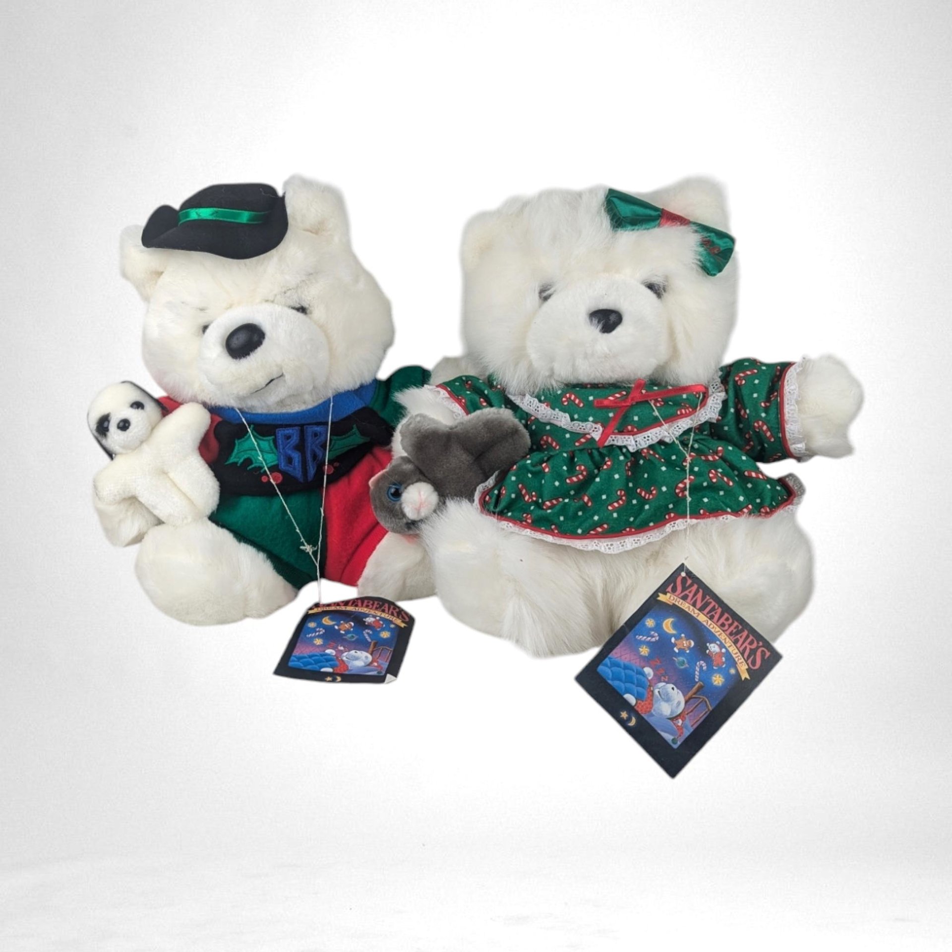 Collectible Santa Bears | 1990 Dayton Hudson Dream Adventure |  Pair