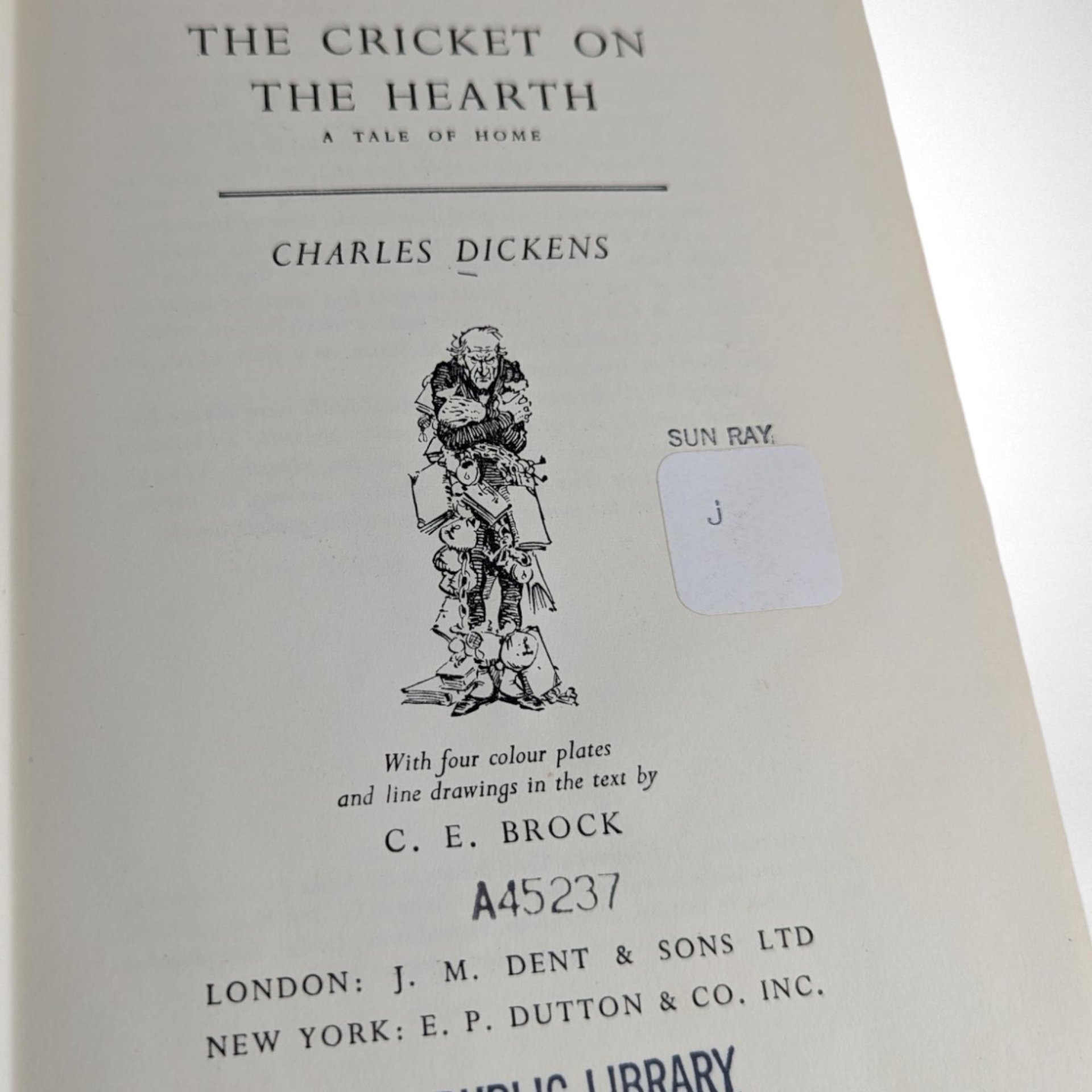 1968 Vintage "A Christmas Carol & Cricket on the Hearth" by Charles Dickens | Hardcover | Illustrated | Ex-Library Book | Holiday Classic