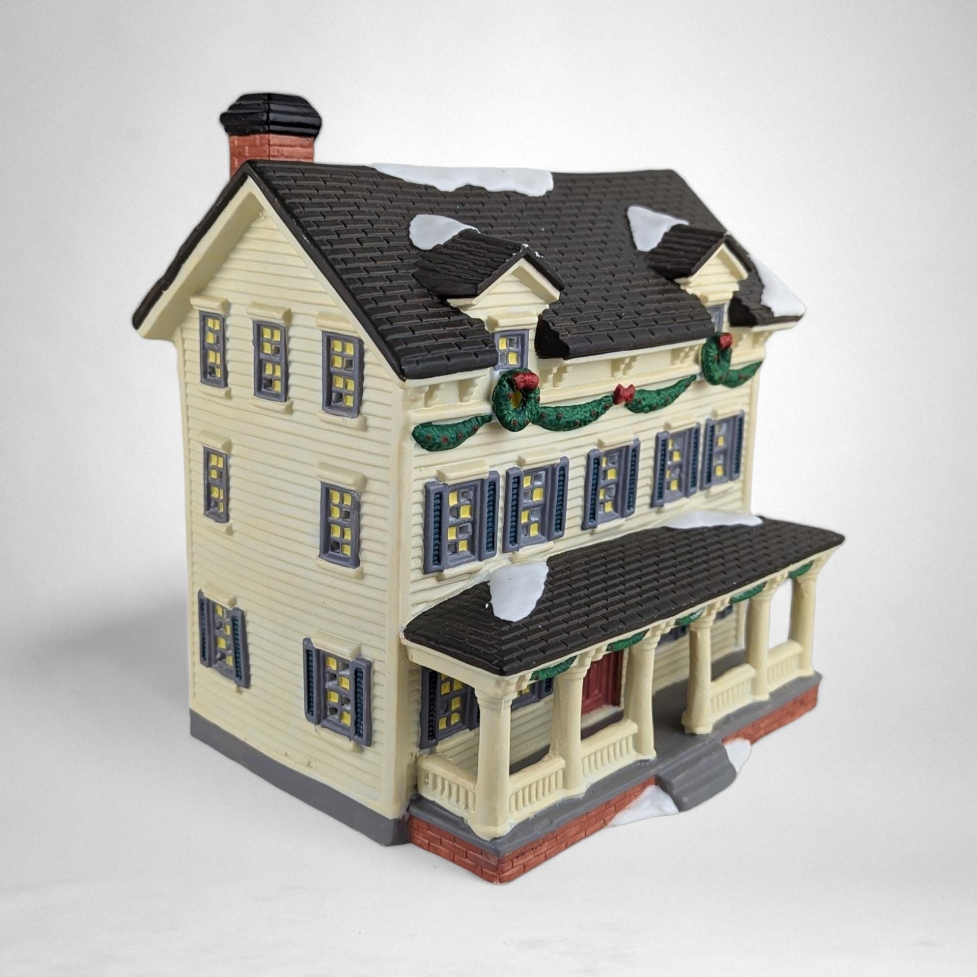 Vintage 1997 O'Well Colonial Village House | Lighted | 8" Tall | Christmas Decor | Minor Scrapes
