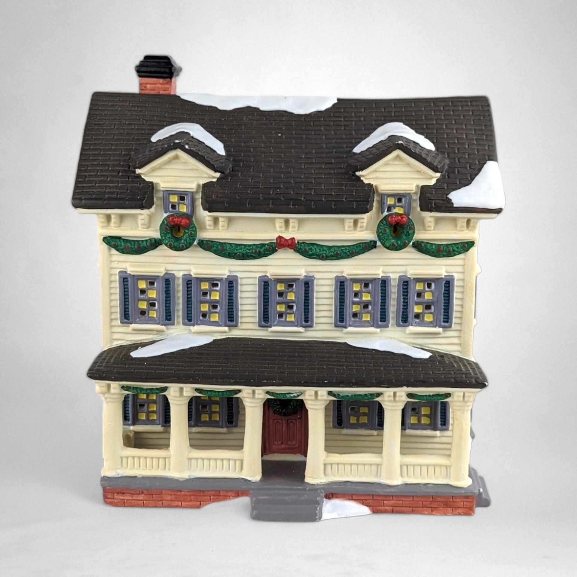 Vintage 1997 O'Well Colonial Village House | Lighted | 8" Tall | Christmas Decor | Minor Scrapes
