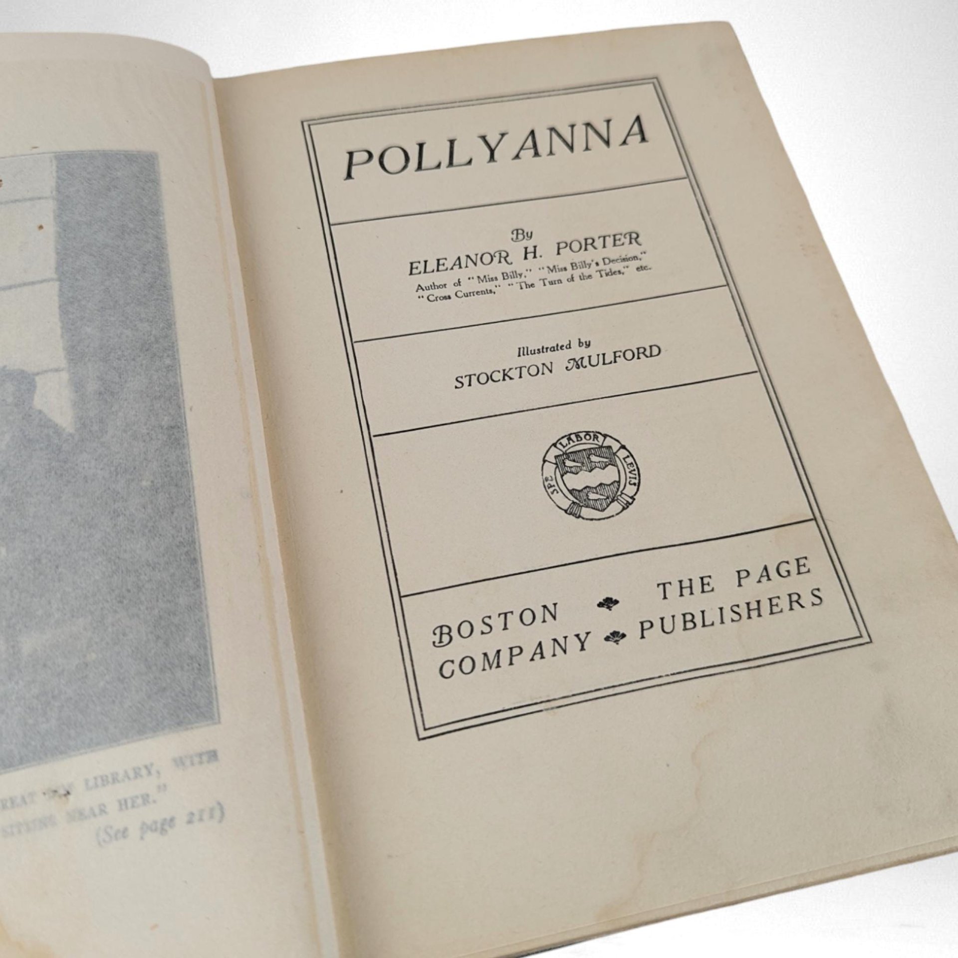 1913 Pollyanna by Eleanor H. Porter | Vintage Hardcover | Classic Children's Literature | Gift for Book Lovers