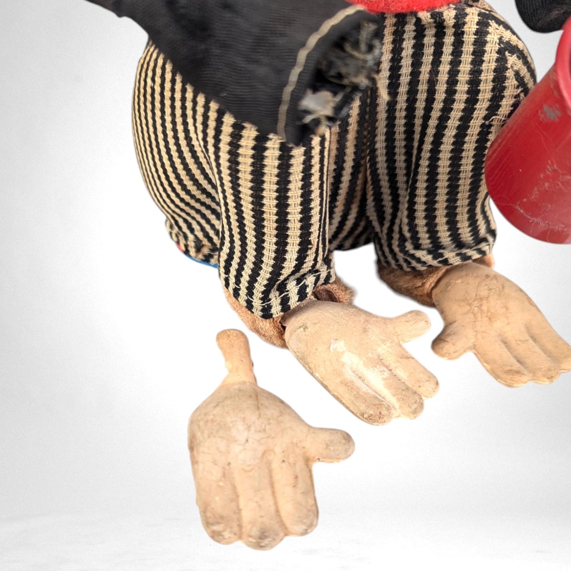Vintage Non Working Cragston Mechanical Monkey | Retro Toy | 9" Tall | Restoration Project