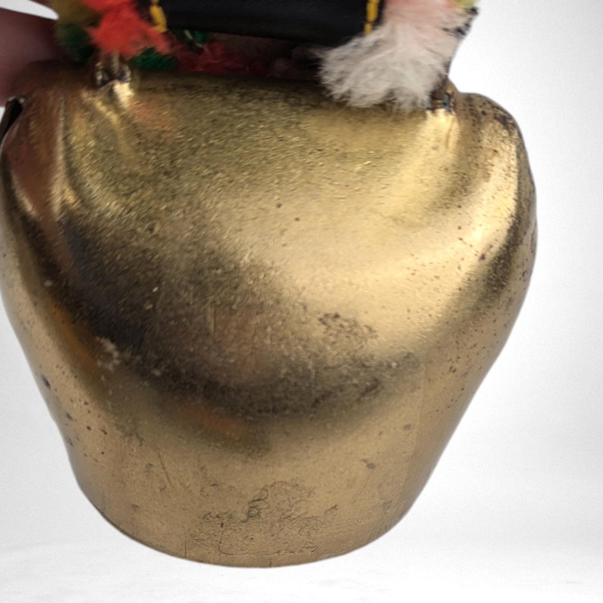 Vintage Hand Painted Swiss Cowbell, 8" Tall, Alpine Decor, Farmhouse Decor,  Gift