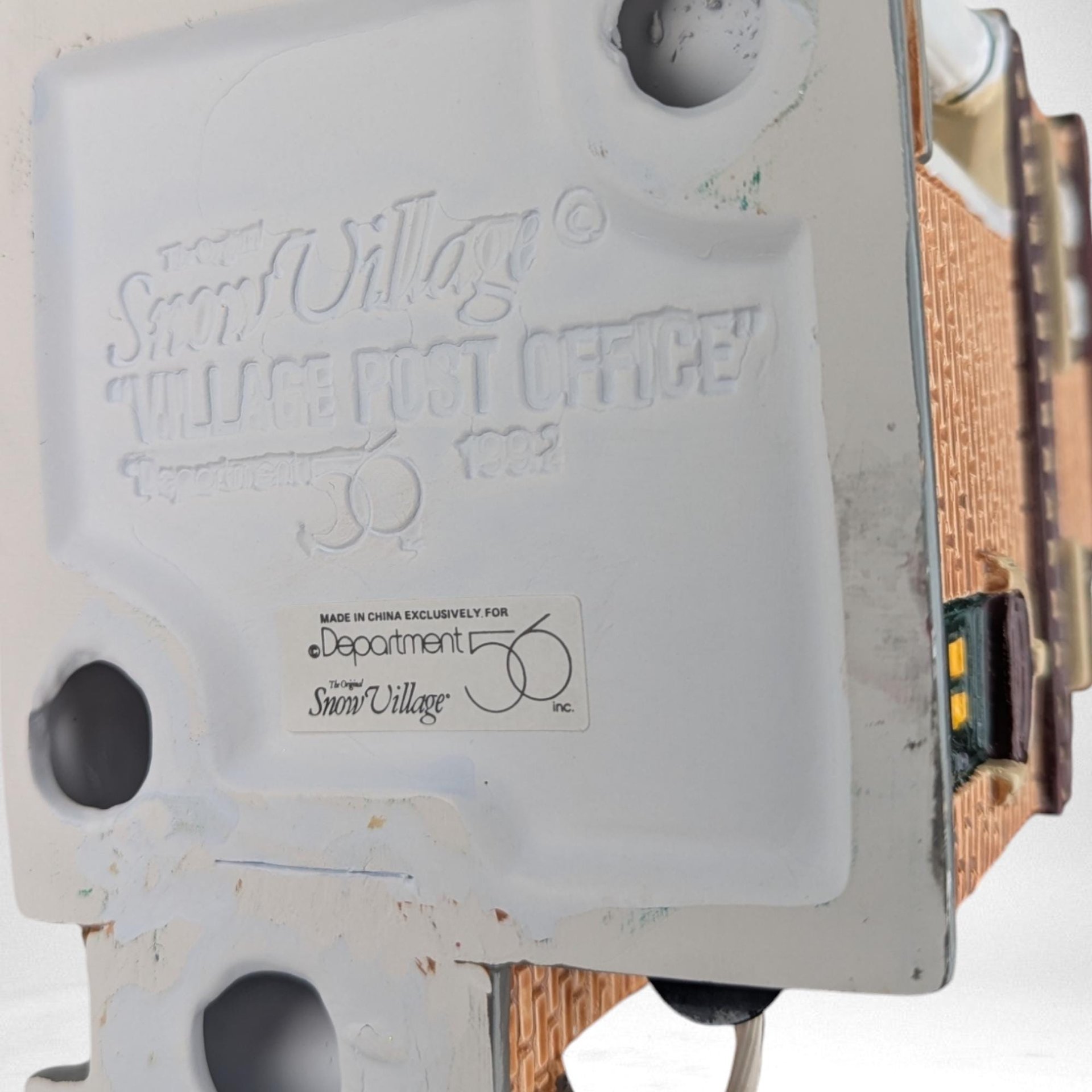 Vintage Dept 56 Snow Village Post Office | Original Snow Village Collection | Lighted Building | 9" Tall | Christmas Village Decor