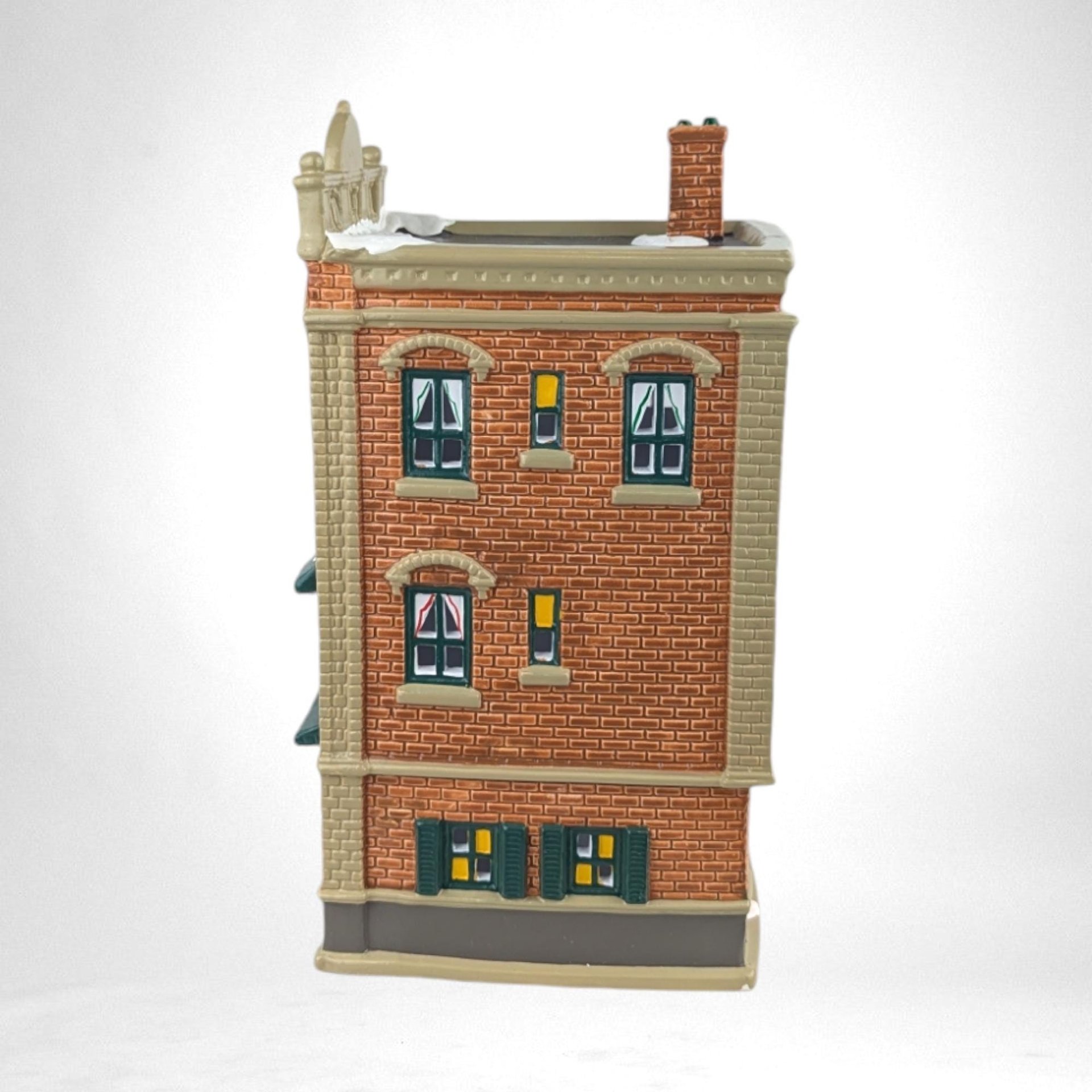Vintage 1990 Department 56 Main Street Hardware | Original Snow Village | Lighted Christmas Village House | Ceramic Holiday Decor