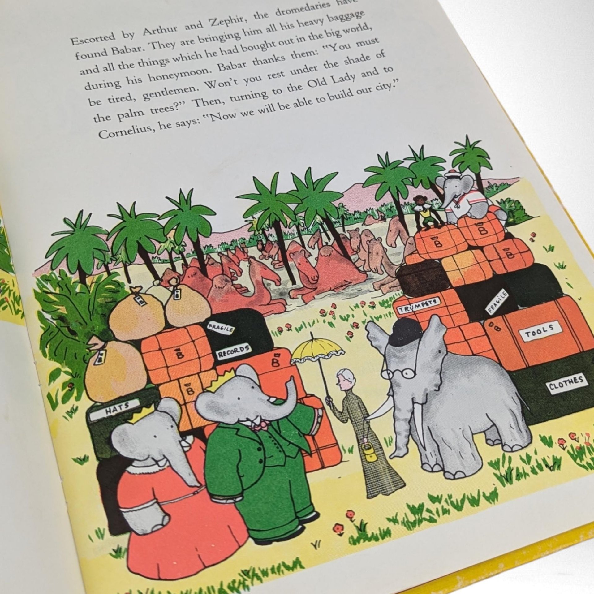Vintage 1963 Babar the King Hardcover Book | Jean De Brunhoff | Children's Classic | Elephant Story | Collectible Book