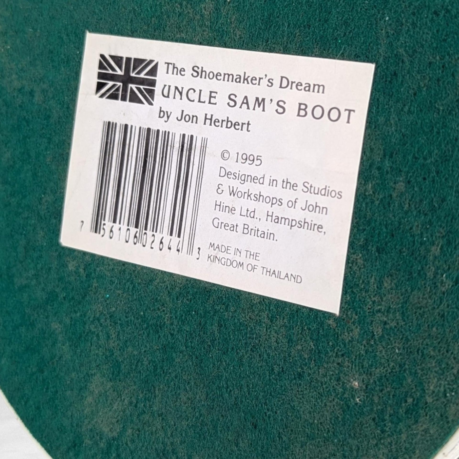 Vintage 1995 The Shoemaker's Dream "Uncle Sam's Boot" Village House | 7.5" Tall | Americana Decor | Patriotic Gift