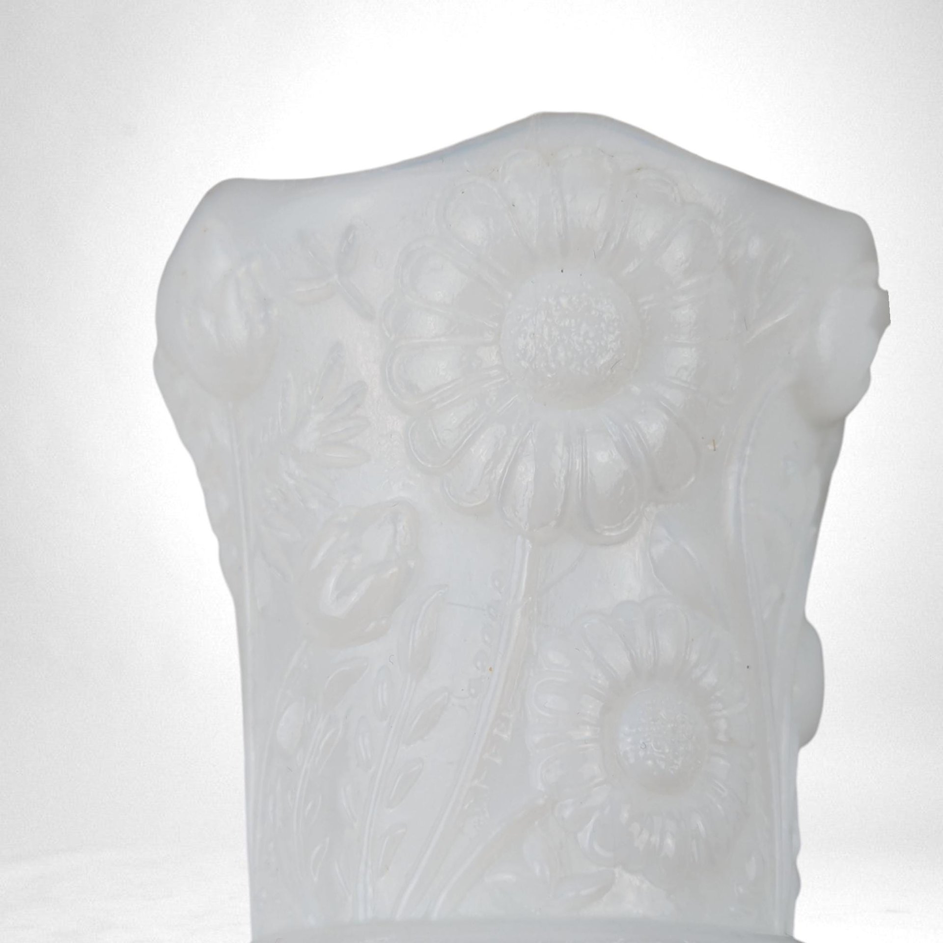 Vintage White Milk Glass Peg Votive Candle Holders | Floral Design | Set of 2 | Cottagecore Decor | Romantic Ambiance