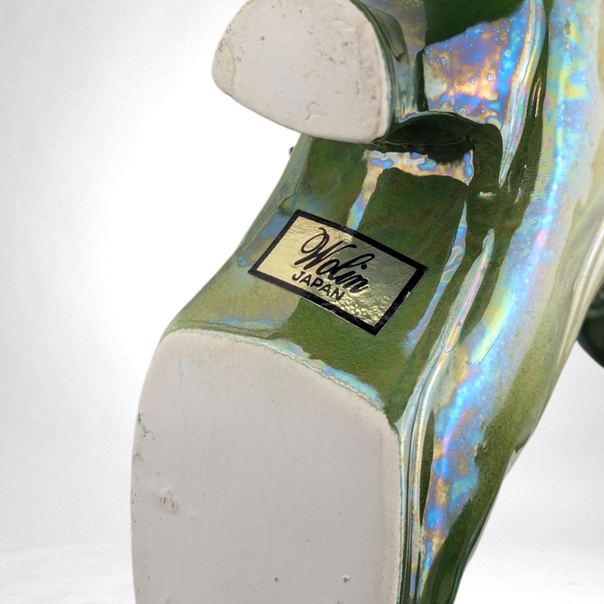Vintage Iridescent Ceramic Christmas Boot | 7" Tall | Holiday Decor | Collectible | Festive Home Decor | Christmas Gift