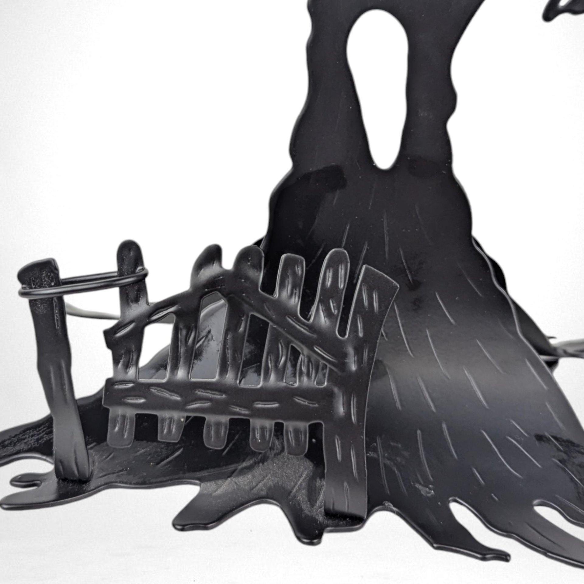 Vintage PartyLite Moon and Tree Halloween Candle Holder |  Halloween Decor |  Spooky Candle Holder | Gothic Home Decor