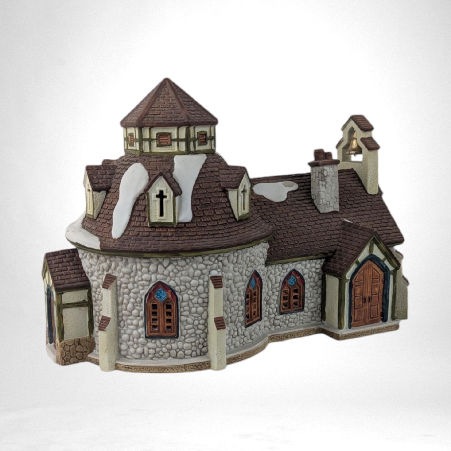 Vintage 1995 Lemax Dickensvale Church | Christmas Village Building | Porcelain Church | Collectible Holiday Decor
