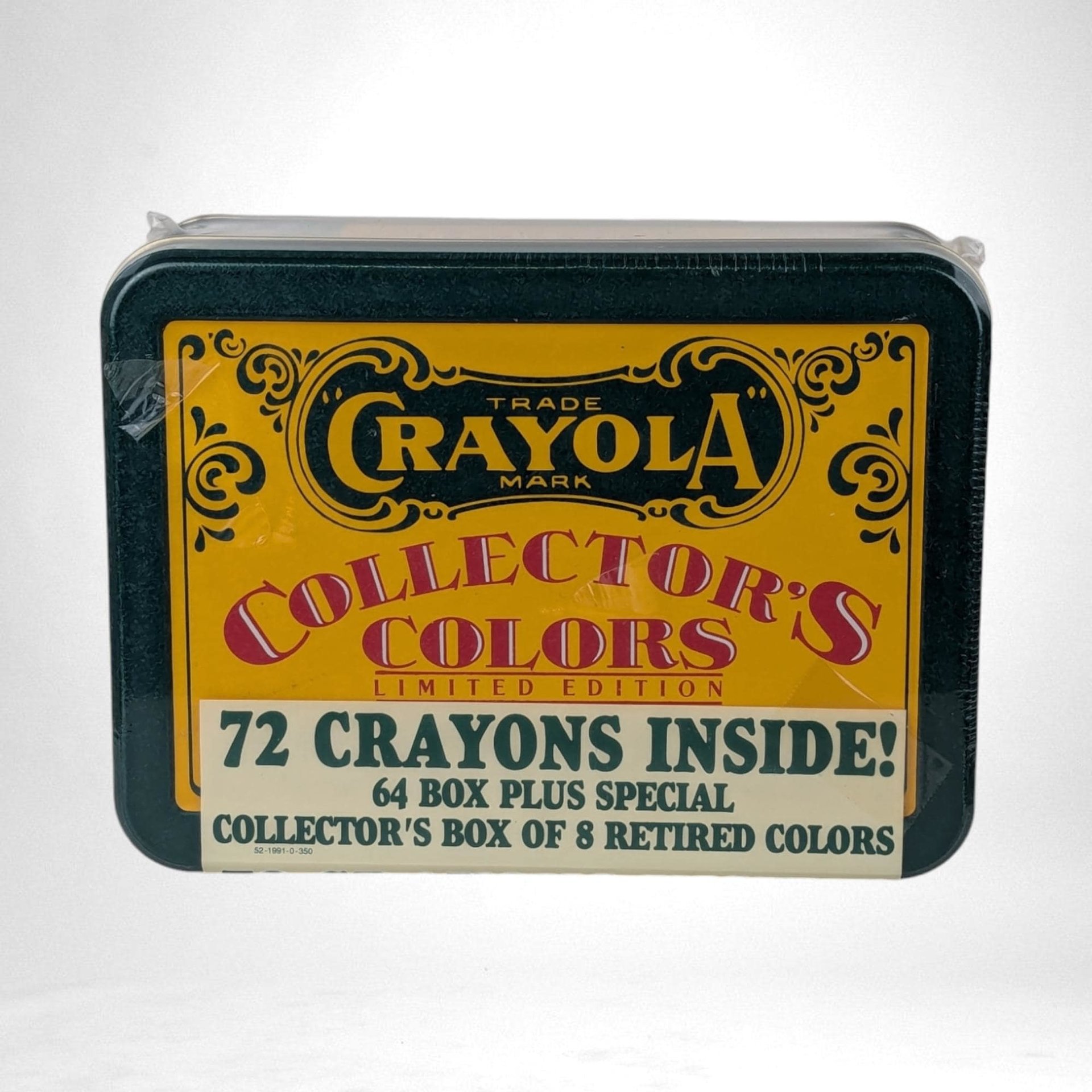 Vintage 1991 Crayola Collector's Colors Tin, 72 Crayons, Limited Edition,  Barney & Smith,  New in Package,  Retro Crayons
