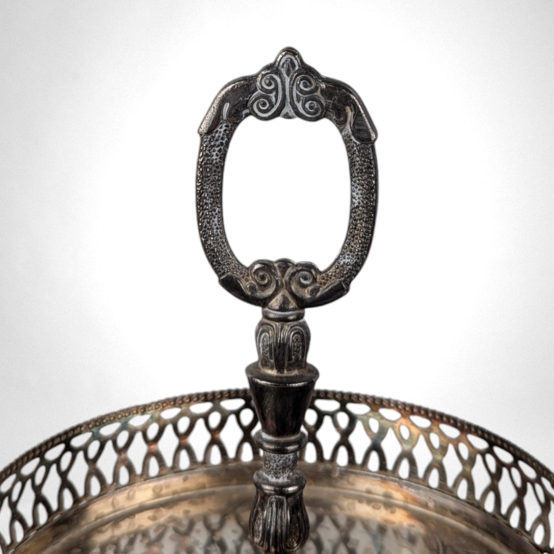 Vintage Silver Vanity Tray, Ornate Serving Tray with Handle, Silverplate Tray, Decorative Tray,  Vanity Decor,  Unique Gift