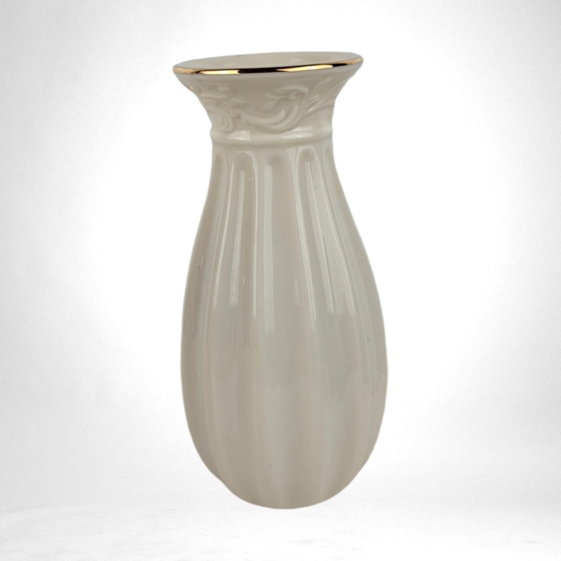 Vintage Lenox Bud Vases | Set of 3 | Classic Ivory with Gold Trim | Floral Porcelain Vases | Home Decor