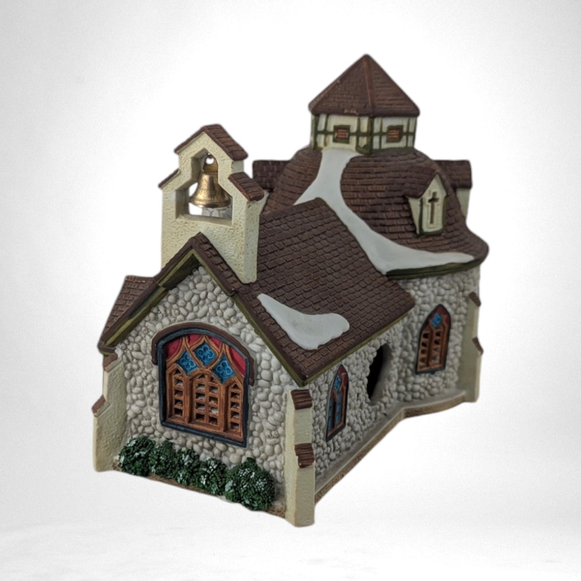 Vintage 1995 Lemax Dickensvale Church | Christmas Village Building | Porcelain Church | Collectible Holiday Decor