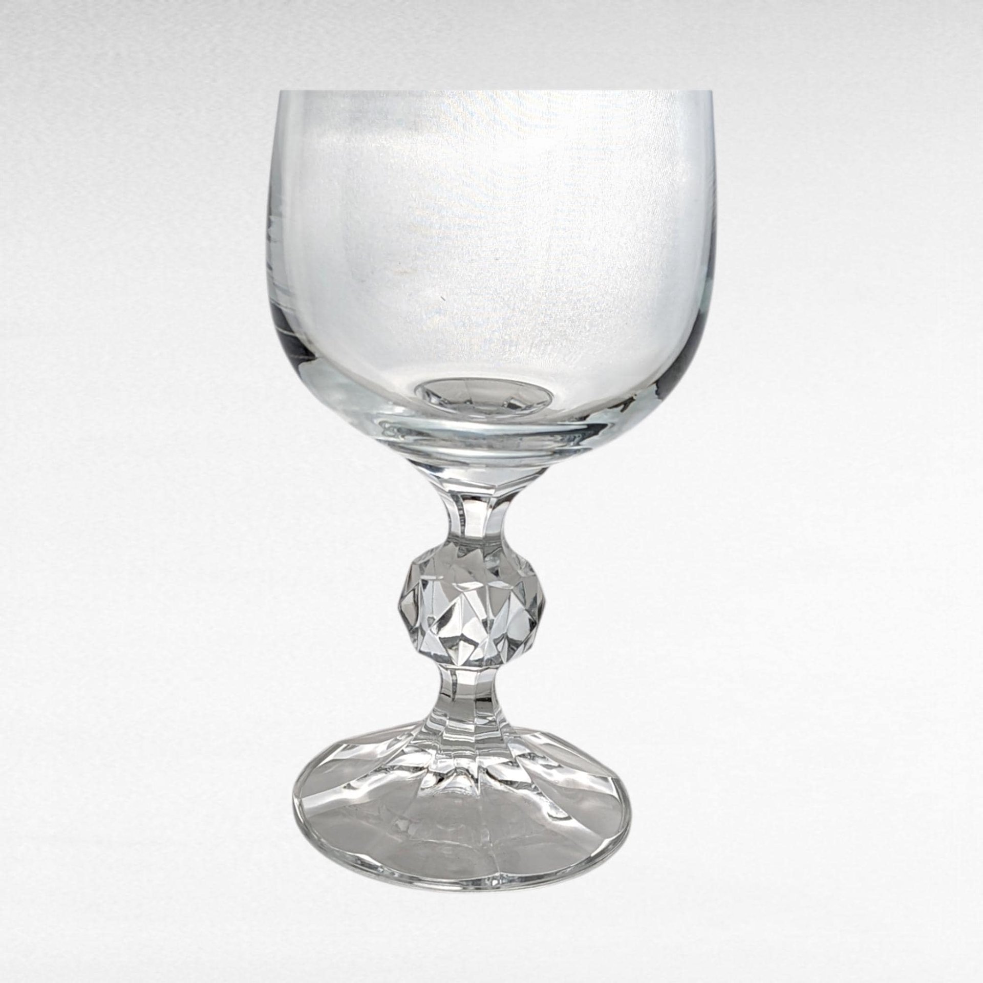 Vintage Bohemia Claudia Crystal Wine Glasses | Set of 4 | 8 oz | 1987 | With Original Box