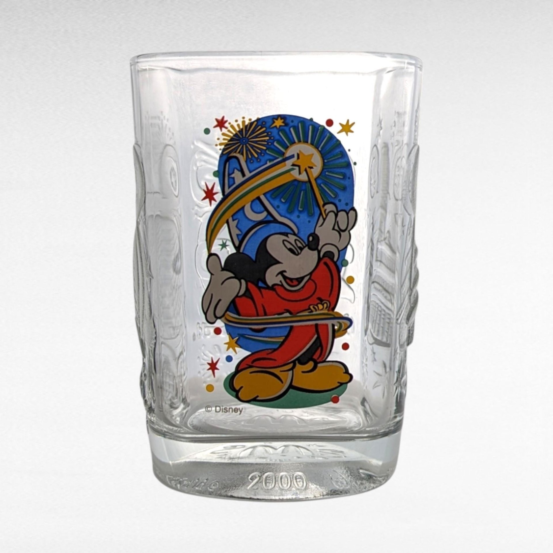 Disney Magic Kingdom Glasses | Set of 4 | Mickey Mouse | 2000 Millennium | Collectible Disneyana