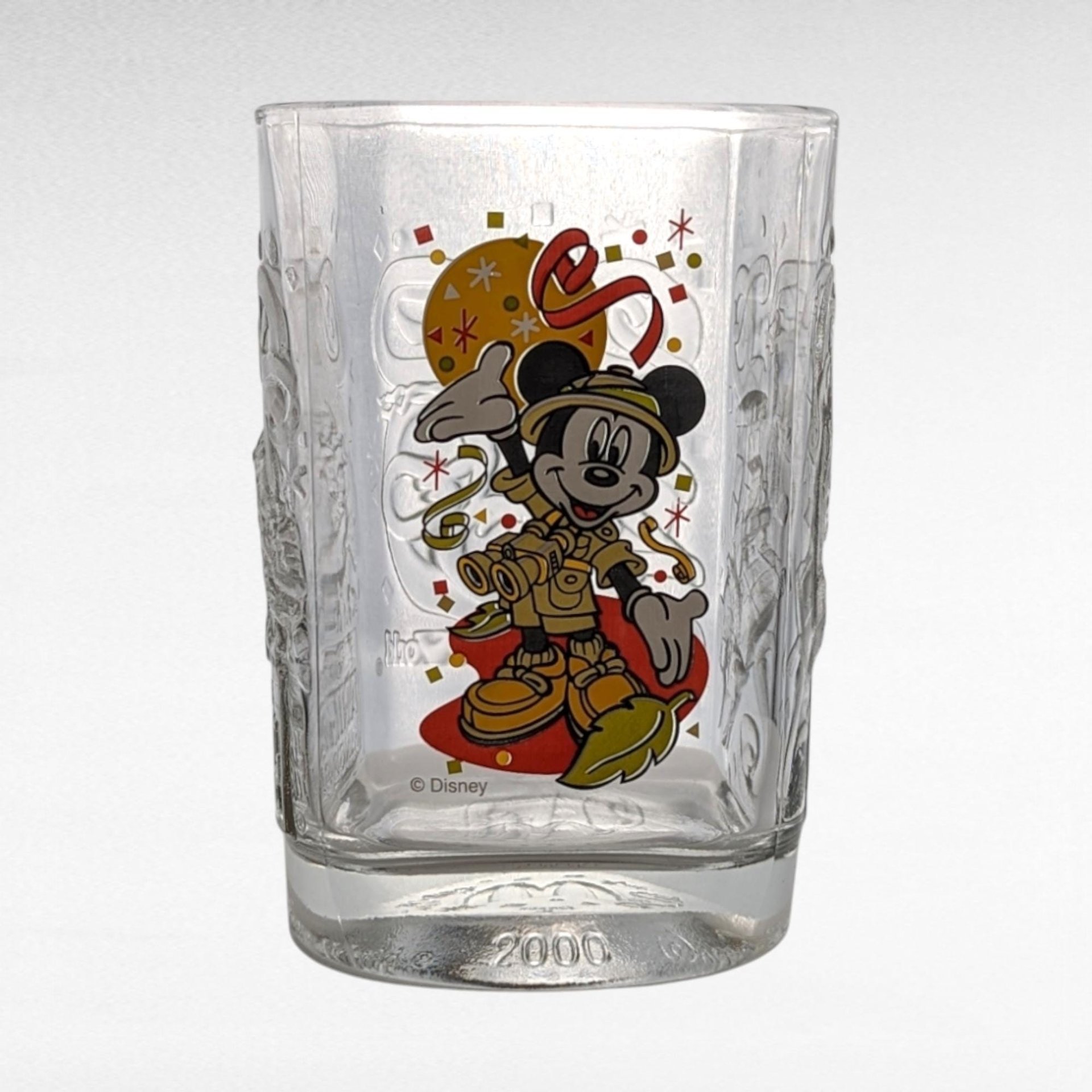 Disney Magic Kingdom Glasses | Set of 4 | Mickey Mouse | 2000 Millennium | Collectible Disneyana
