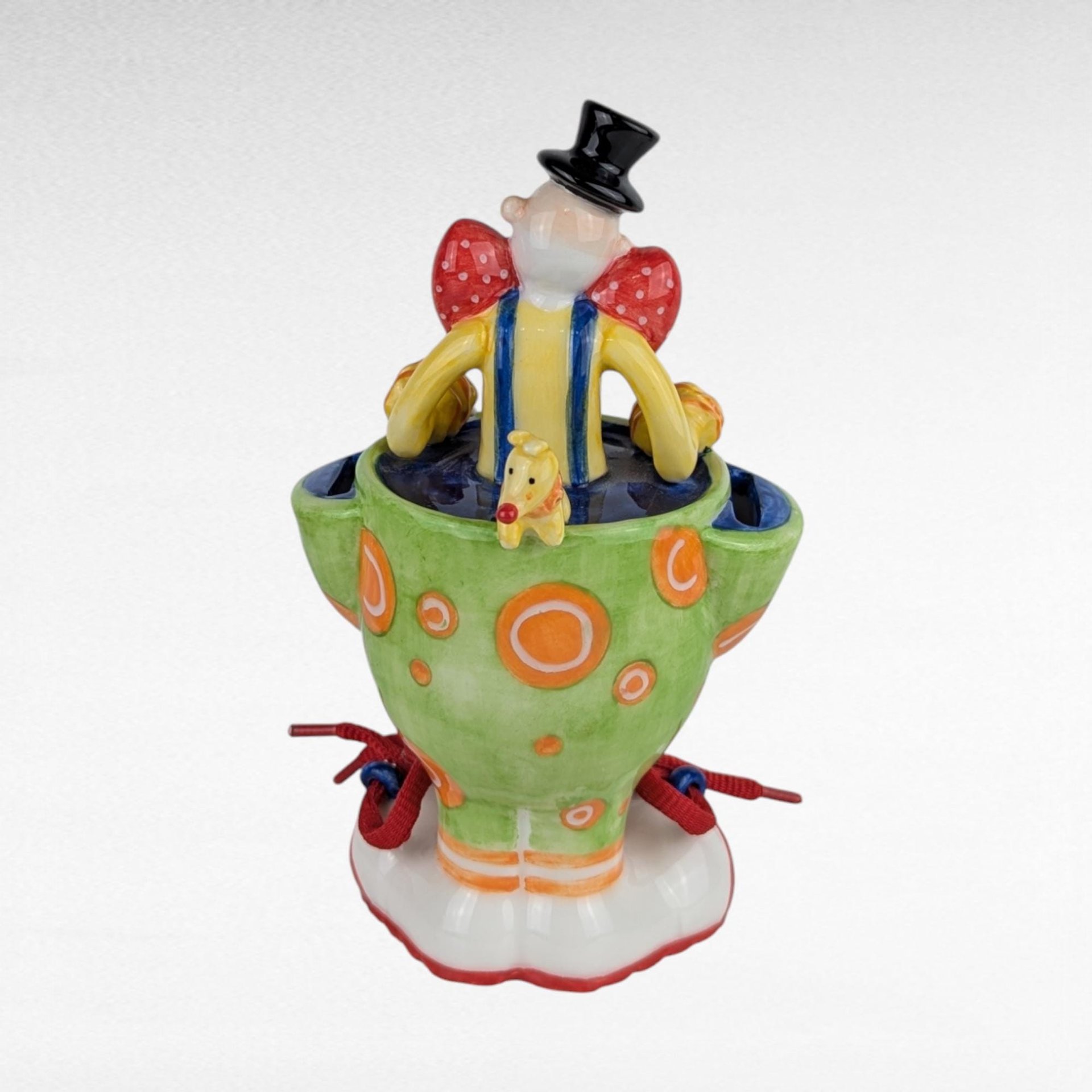 Ceramic Clowning Around Bank | Vintage Clown Bank | Quirky Decor | Showroom Sample | Gift for Collector