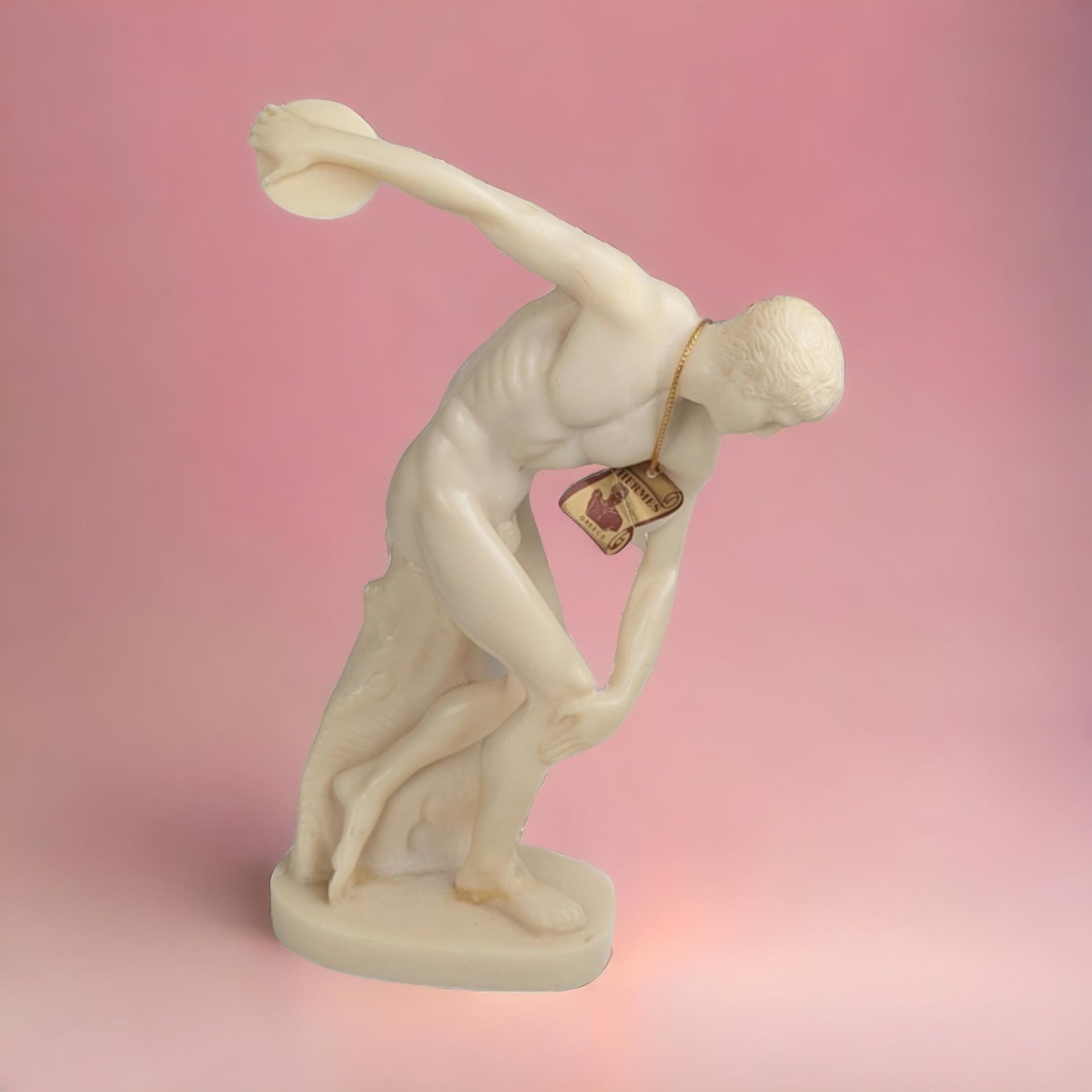 Vintage Hermes Discobolus Statue | Greek Athlete Sculpture | Made in Greece | Classical Art