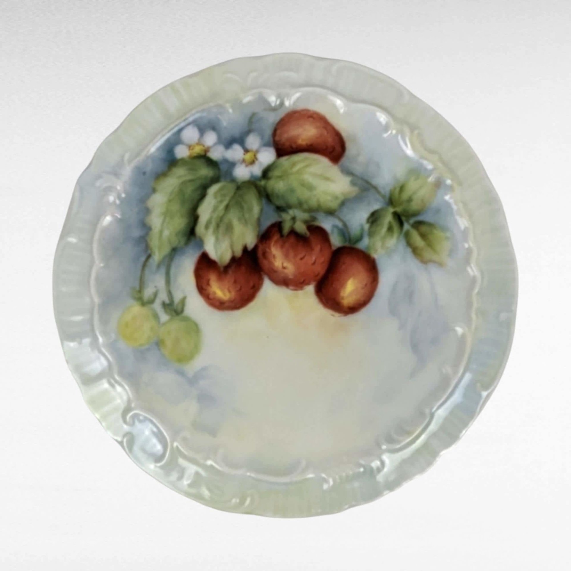 Susan Johnson Plates, Set of 4, Hand Painted, Vintage 1971, Floral, Fruit, Landscape, Wall Decor, Collectible Plates