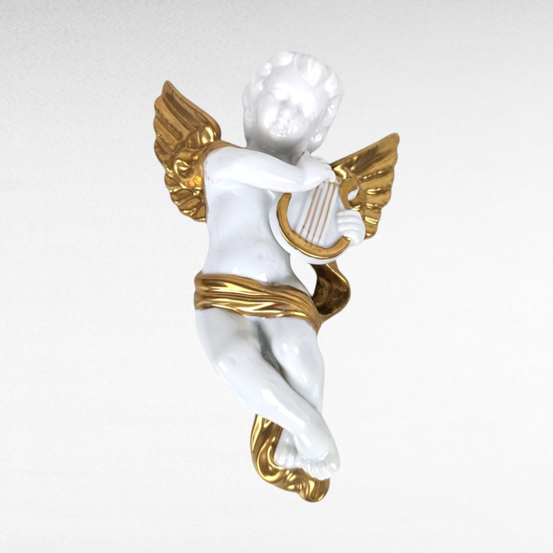 Vintage White Angel Collection | Porcelain Ornaments, Wall Hanging, and Figurine | Heavenly Holiday Decor