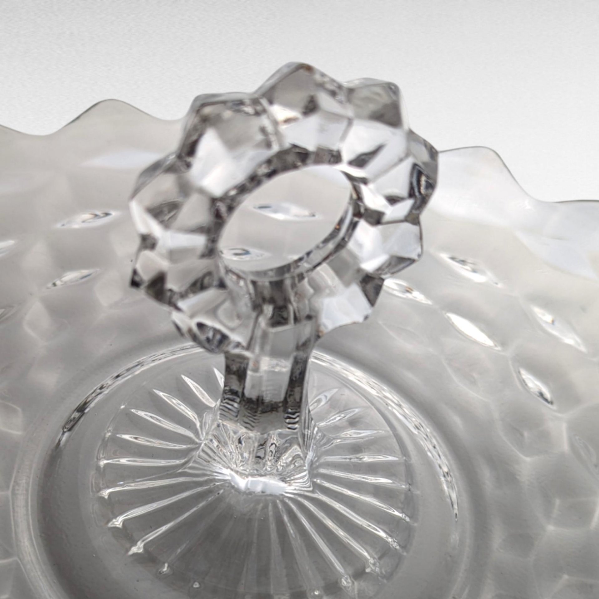 Vintage Fostoria American Clear Glass Serving Tray with Handle | Centerpiece Serving Platter