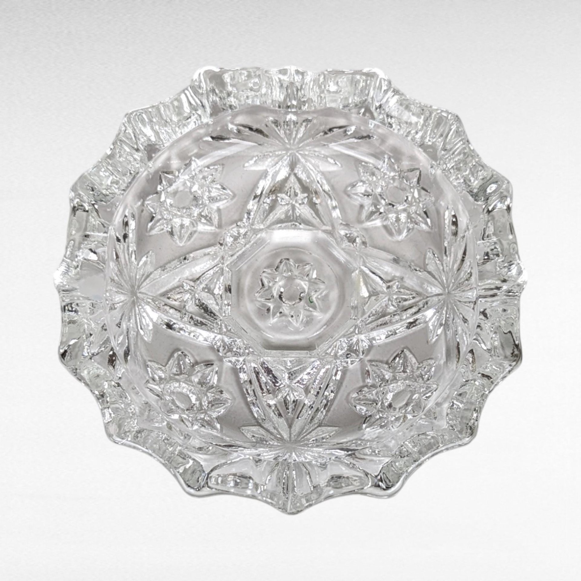 Vintage Anchor Hocking Prescut Ashtrays | Set of 4 | Early American Pattern | Glass Ashtrays | Mid-Century Modern |  Original Box