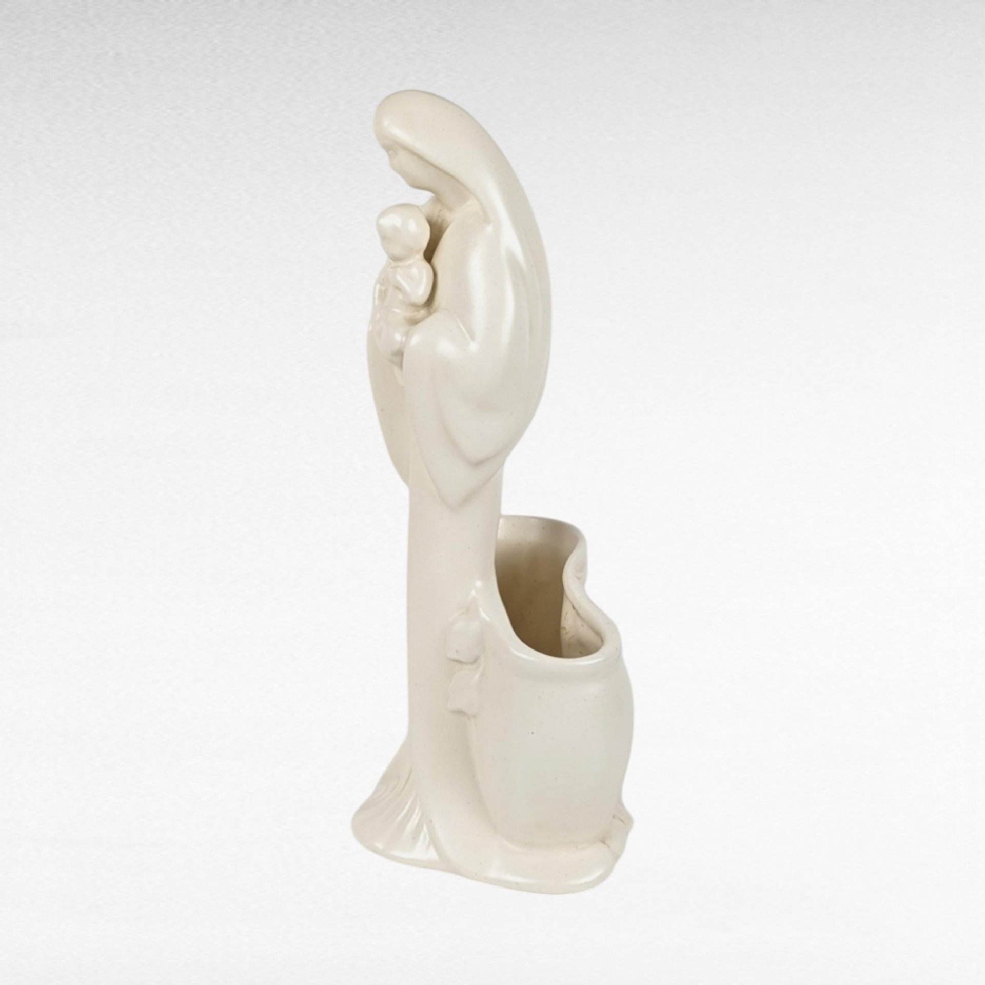 Vintage Haeger Madonna and Child Planter, Religious Art Pottery, Mid-Century Modern Planter, Unique Home Decor, Mother's Day Gift
