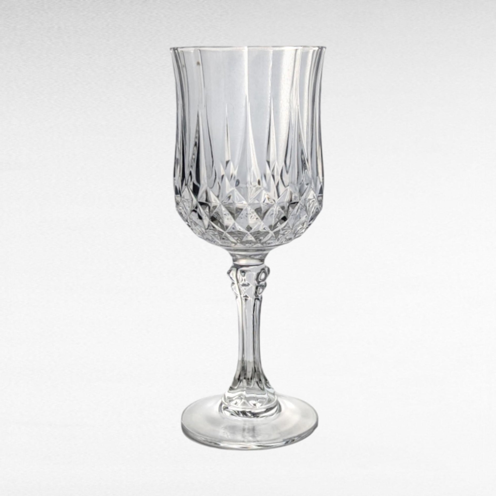 Cristal D'Arques Durand Longchamp Wine Glasses, Set of 4, Crystal Wine Glasses, French Crystal, Vintage Wine Glasses,  Elegant Stemware