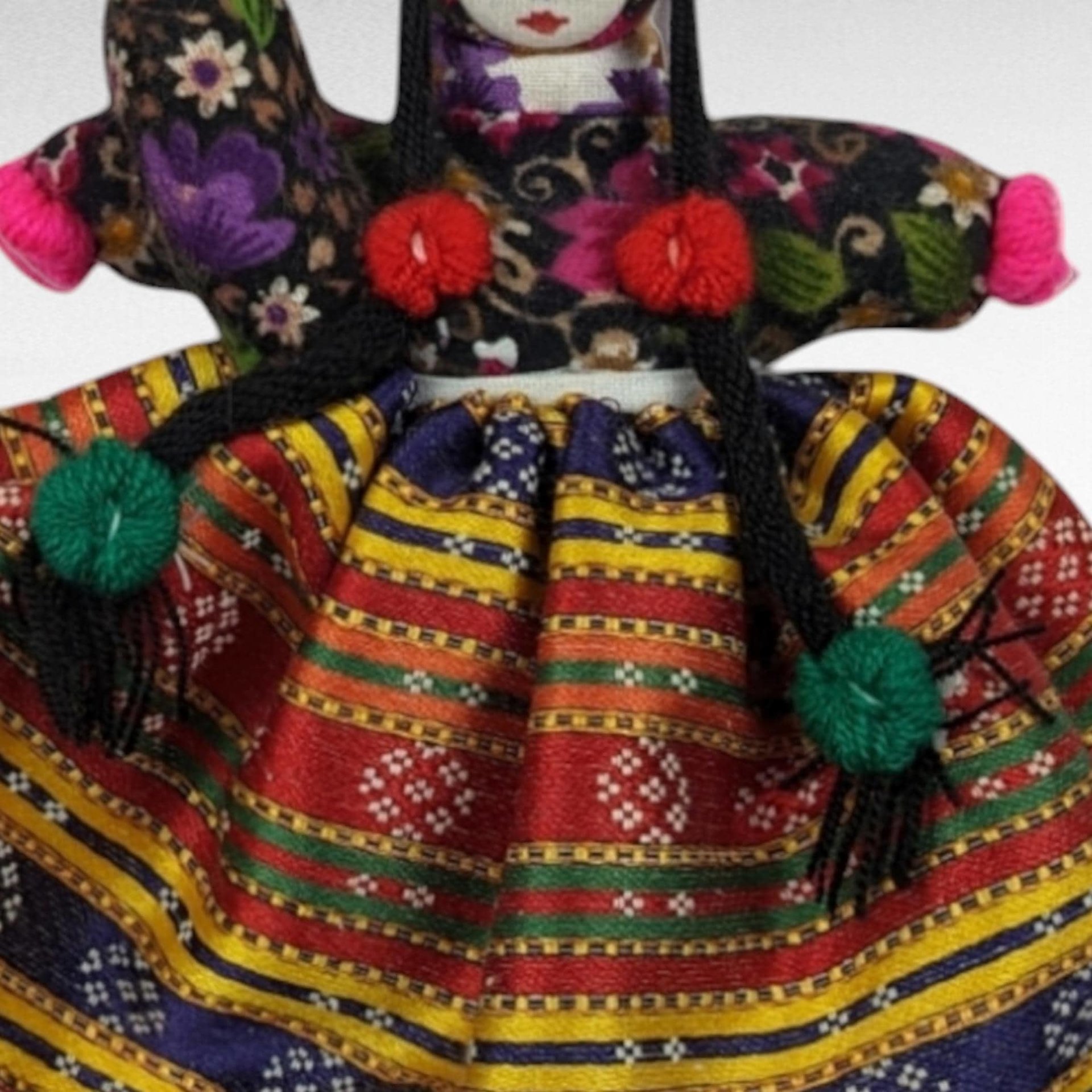 Vintage Folk Art Woman with Baby Doll, Handmade Wooden Doll, Rustic Decor, Nursery Decor, 9.25 Inches Tall
