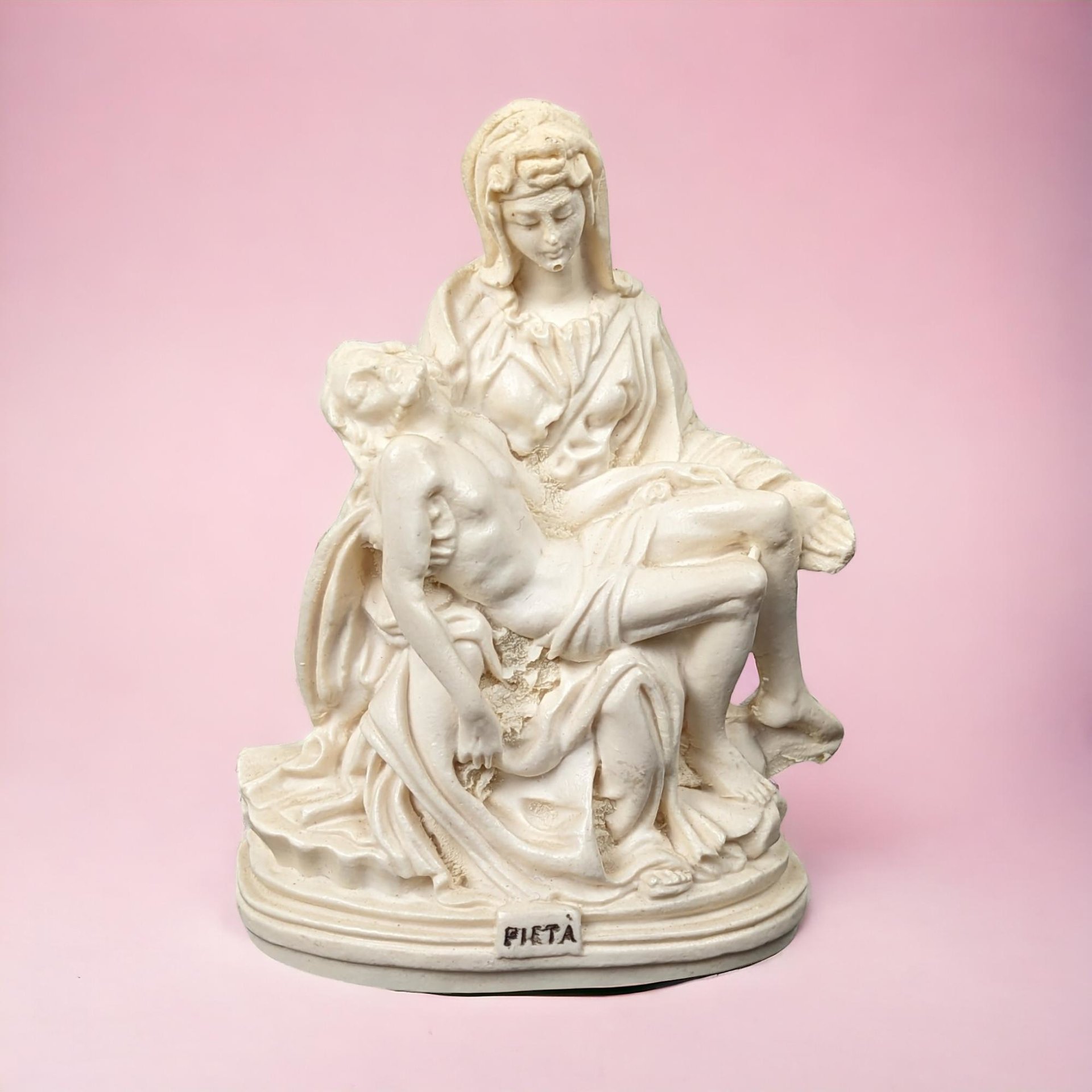 Vintage Italian Pieta Statue, Michelangelo Inspired Sculpture, Religious Figurine, Mary and Jesus Sculpture, Catholic Art, Home Altar Decor