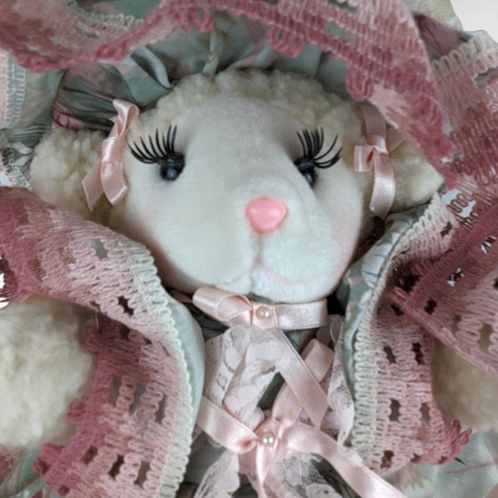 1992 Beary Special Creations 'Corrie Ruth' Handcrafted Plush Lamb, Vintage Stuffed Animal, Collectible Lamb, Soft Toy