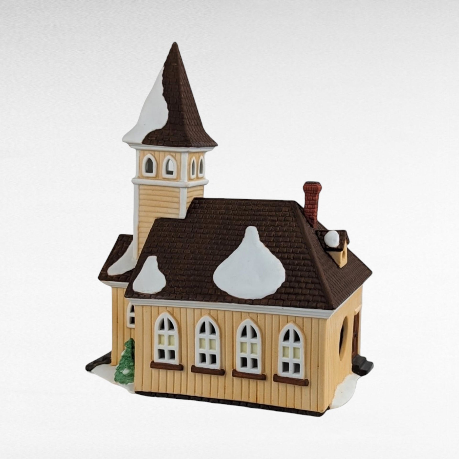 Vintage Dept 56 Sleepy Hollow Church - New England Village #5955-2 - Lighted Porcelain Christmas Village