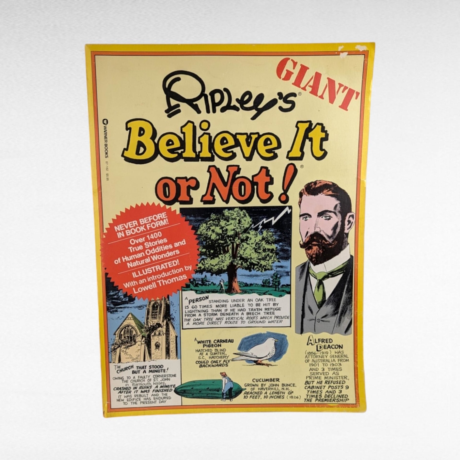 Vintage 1976 Ripley's Believe It Or Not! Giant Softcover Book | Illustrated | Oddities & Wonders |  Lowell Thomas Introduction