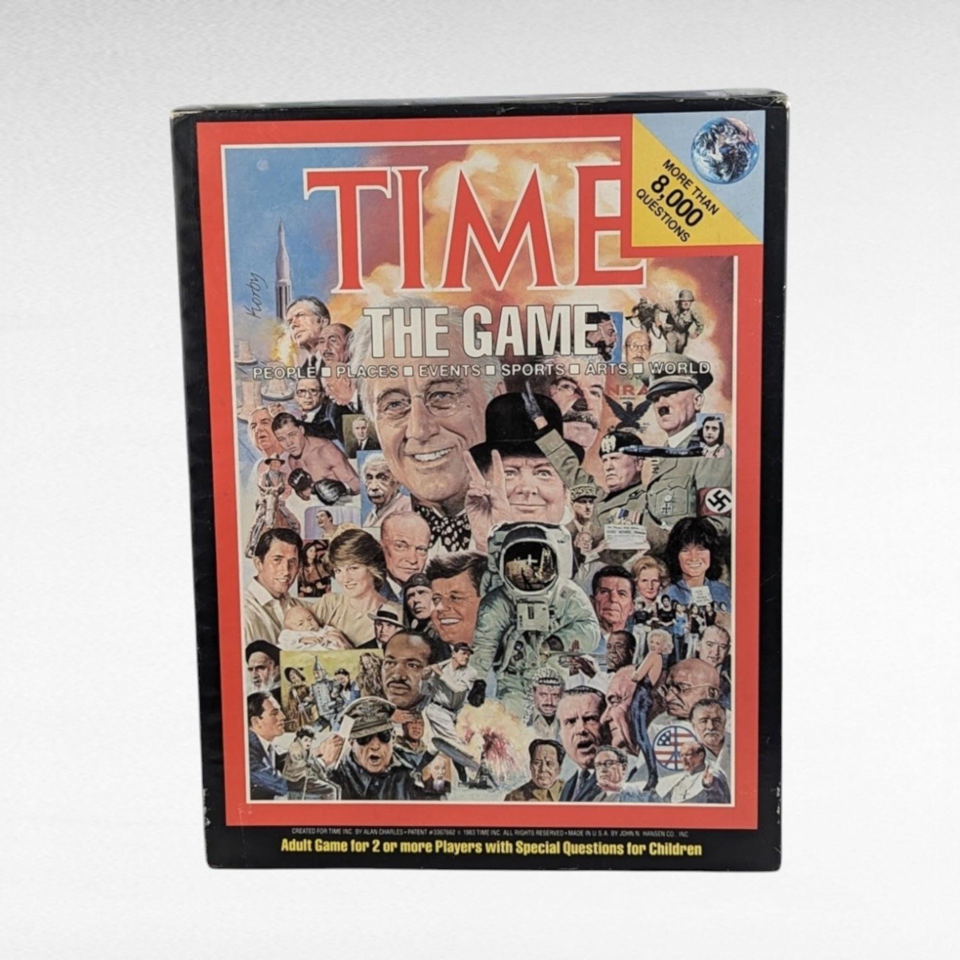 Vintage 1983 Time Magazine Trivia Board Game, Complete, Retro Game, Family Game Night, 80s Nostalgia, Gift for Trivia Buff