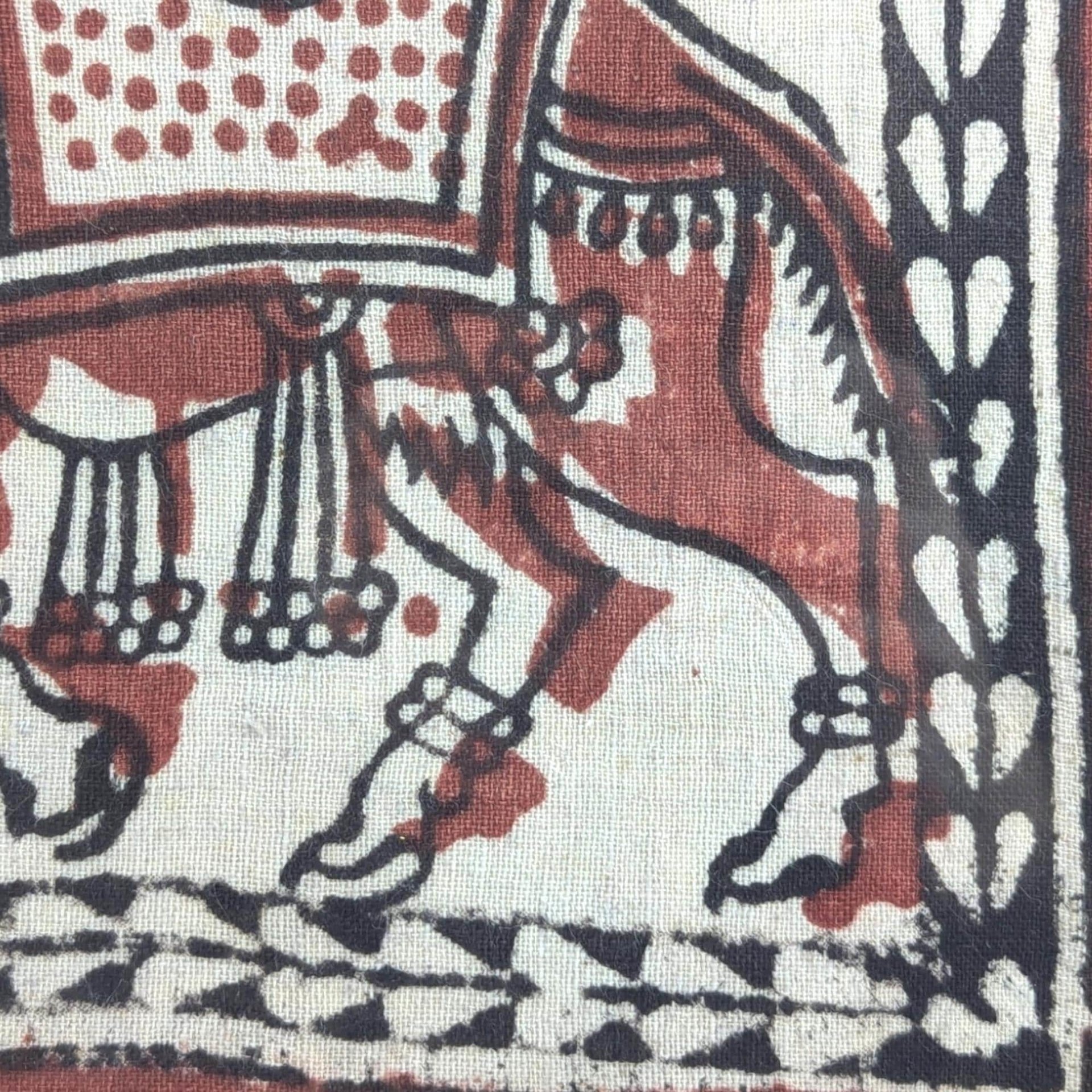 Vintage Framed Painting | Indian Folk Art | Tribal Art | Textile Art | Wall Decor | Camel and Traveler | 15.5"