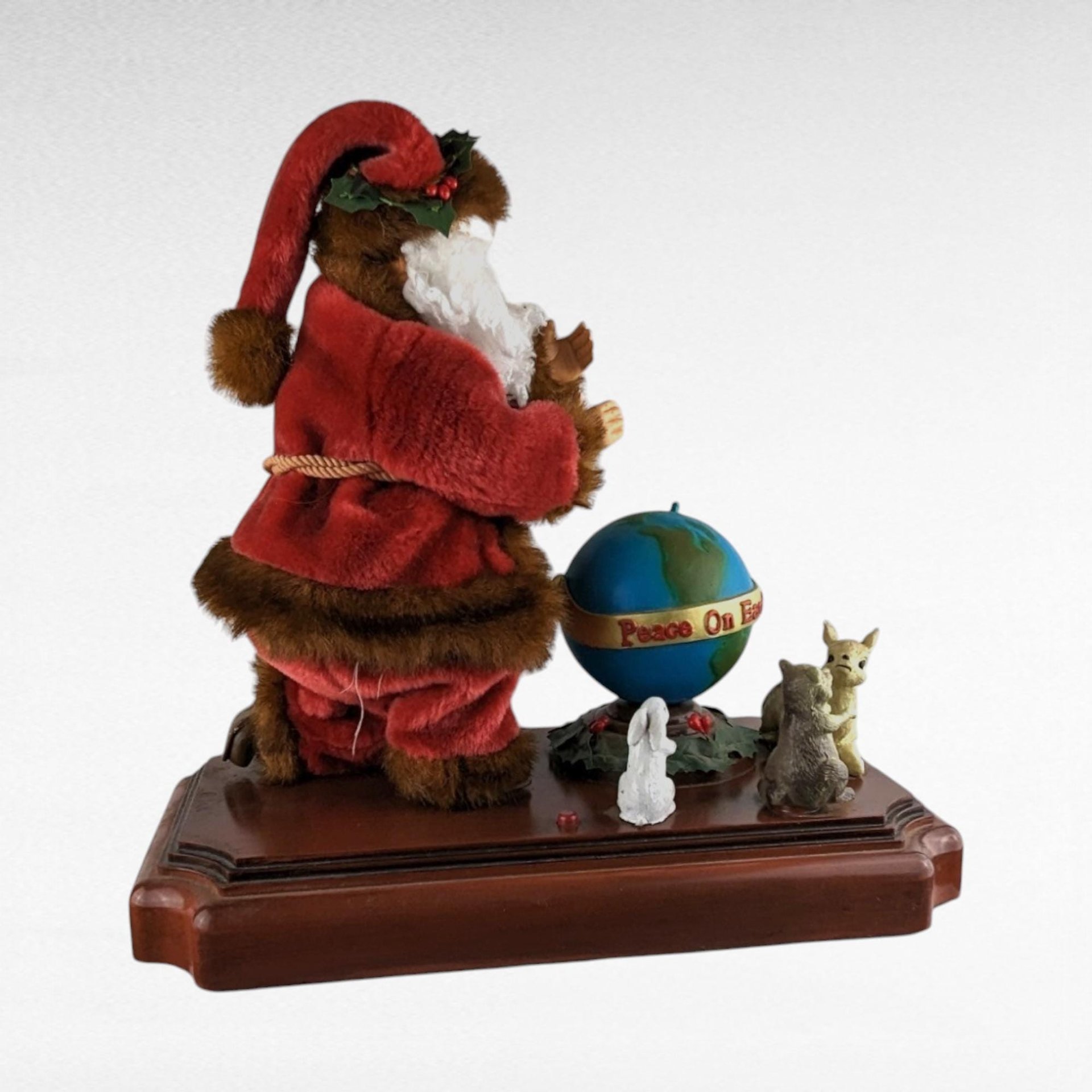 Vintage Gemmy Animated Santa with Globe | Musical Christmas Decor | "Peace on Earth" Santa | Holiday Display