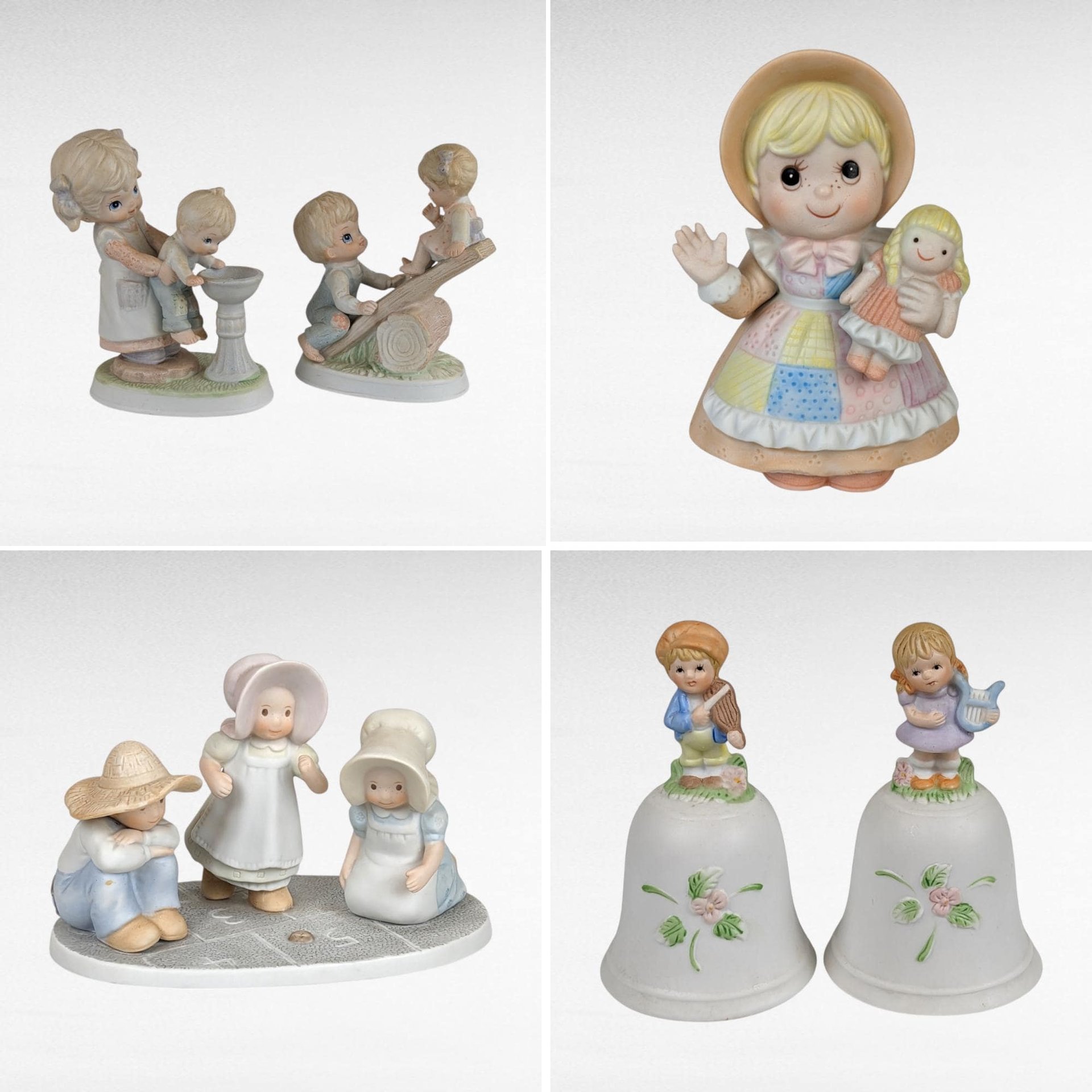 Vintage Children Figurine Lot | Homco, Ceramic, Playful Kids, Religious Figurine | Vintage Toys, Collectible Figurines, Childrens Decor