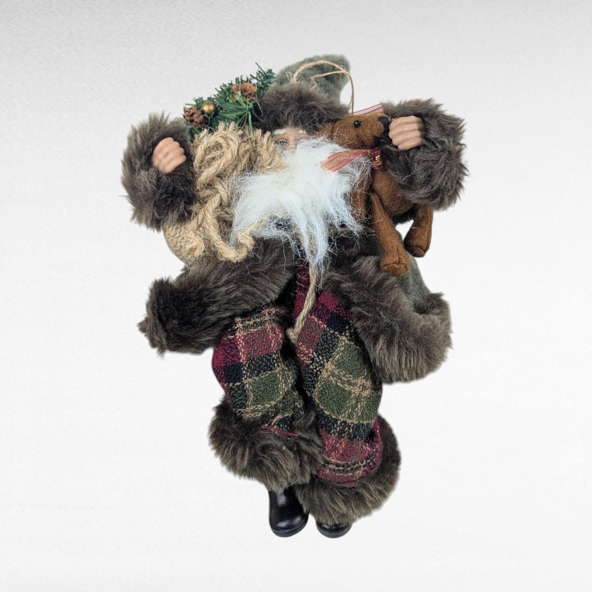 Vintage Santa Claus Figures, Set of 3, Christmas Decor, Hallmark Santa, Shelf Sitter, Collectible Santa, Holiday Decor