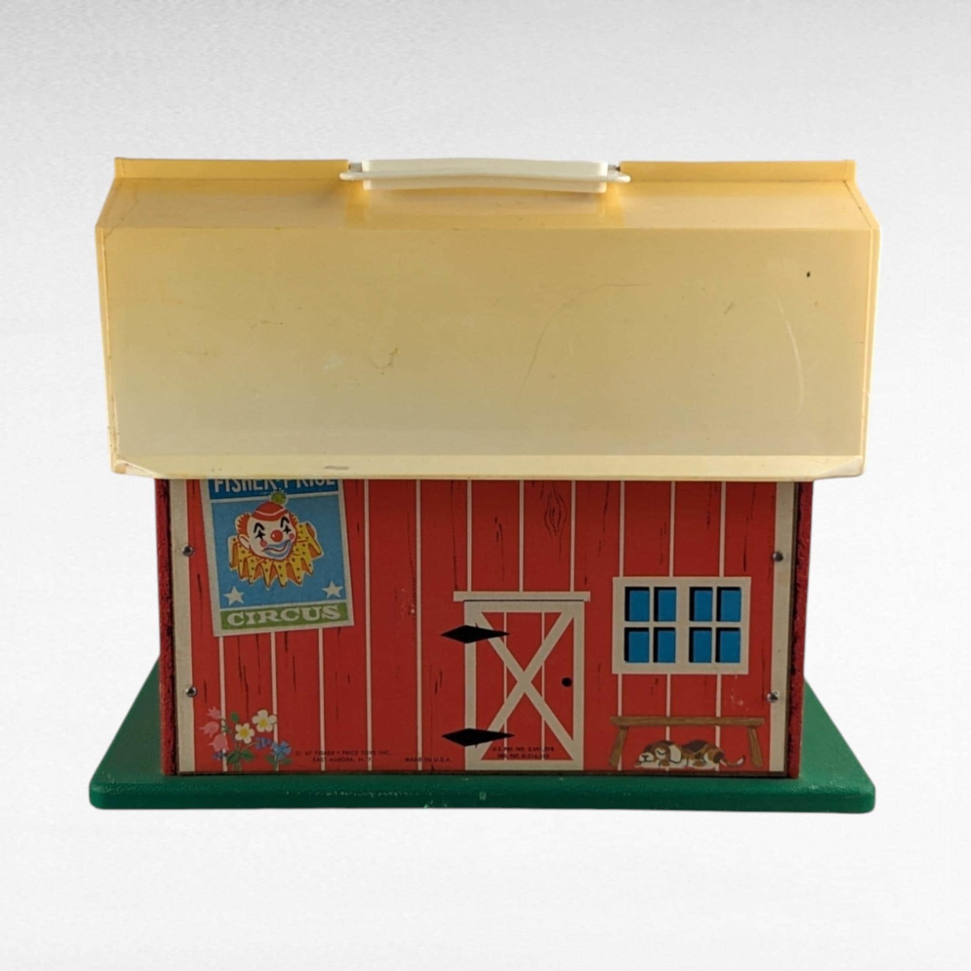 Vintage 1967 Fisher Price Play Family Farm Barn, Little People Barn, Toy Barn, Collectible Toy