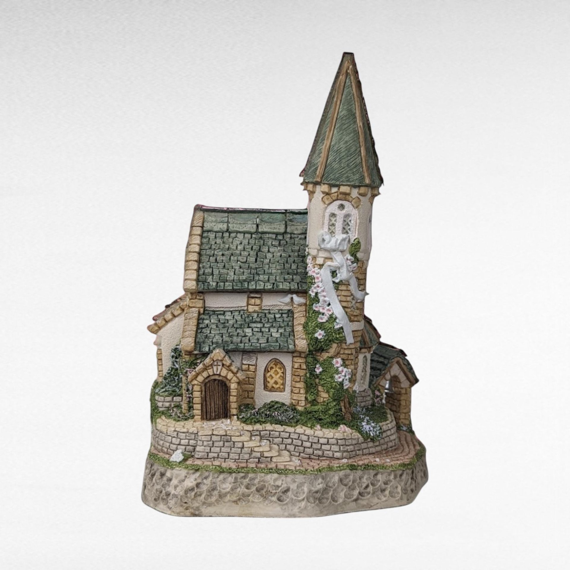 1994 David Winter Celebration Chapel, Collectible Village House, English Cottage, Wedding Gift