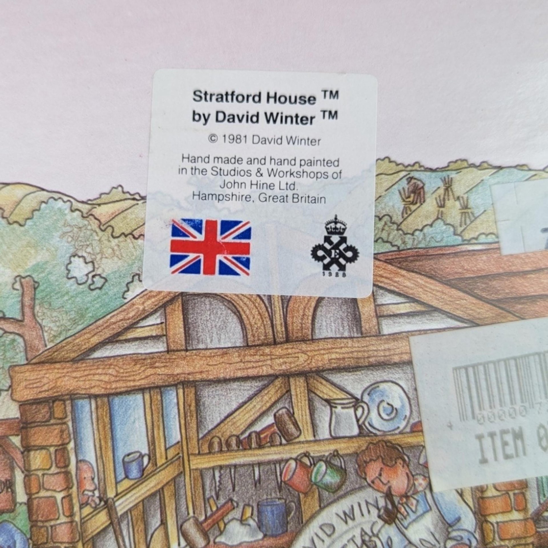 1981 David Winter Cottage "Stratford House" | with COA and Original Box | Vintage Collectible