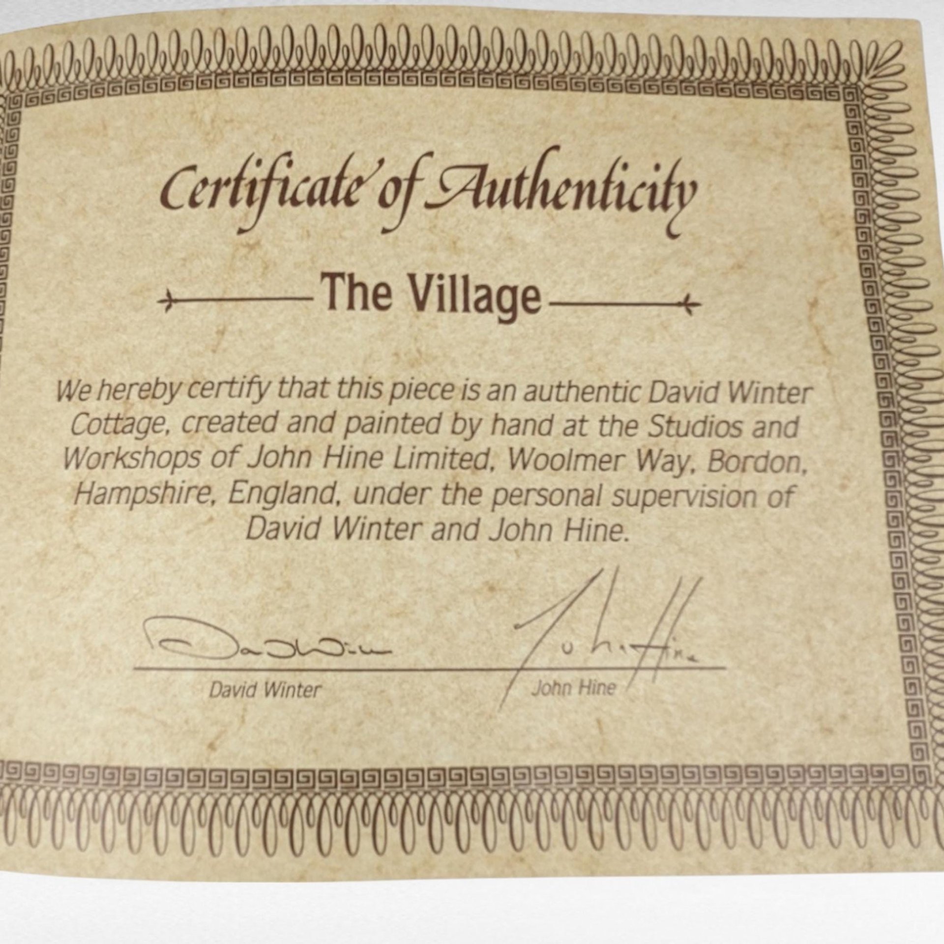1981 David Winter Cottages "The Village" | Large, Vintage Collectible | with Original Box
